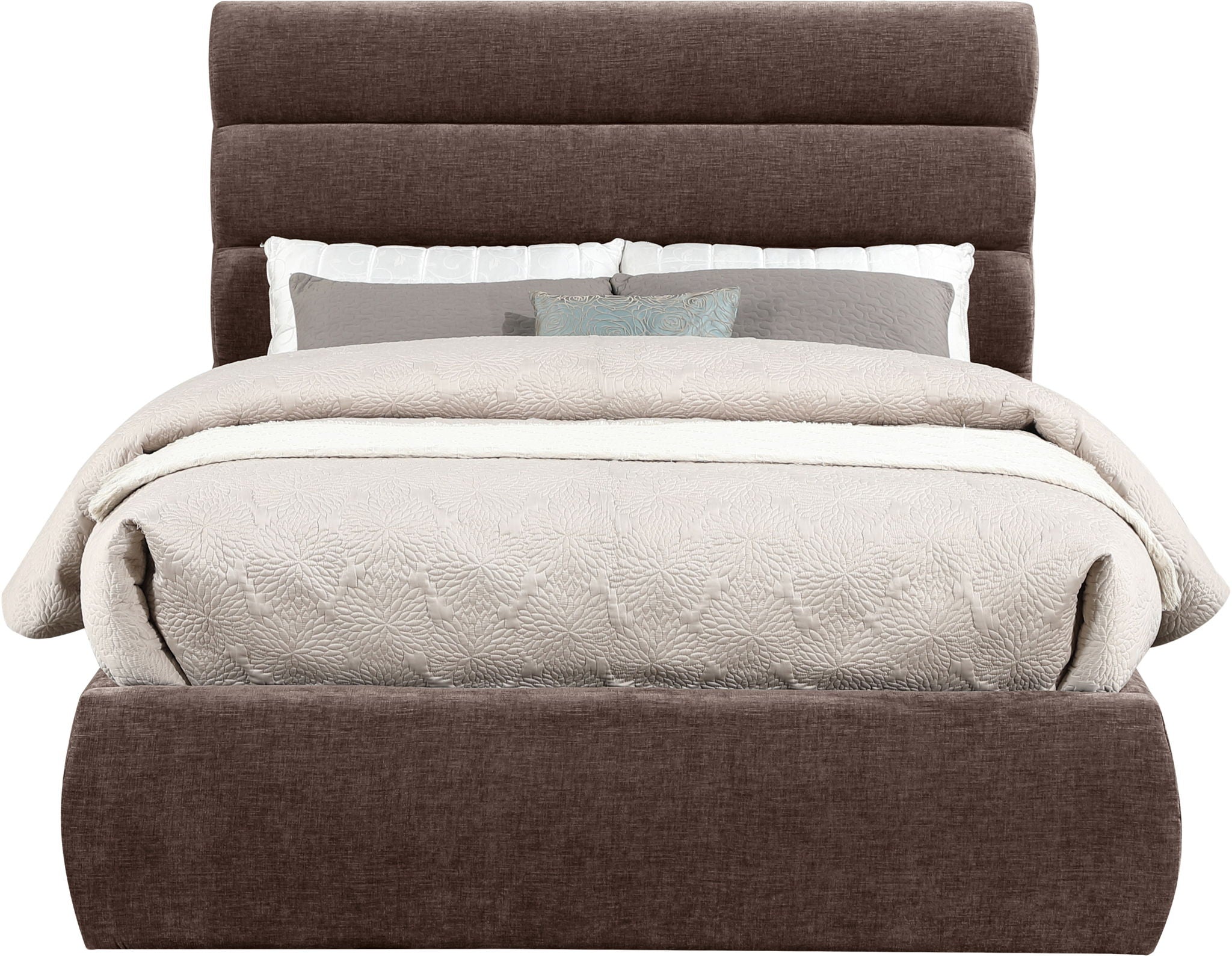 Adam - Chenille Fabric Bed With 52" Headboard
