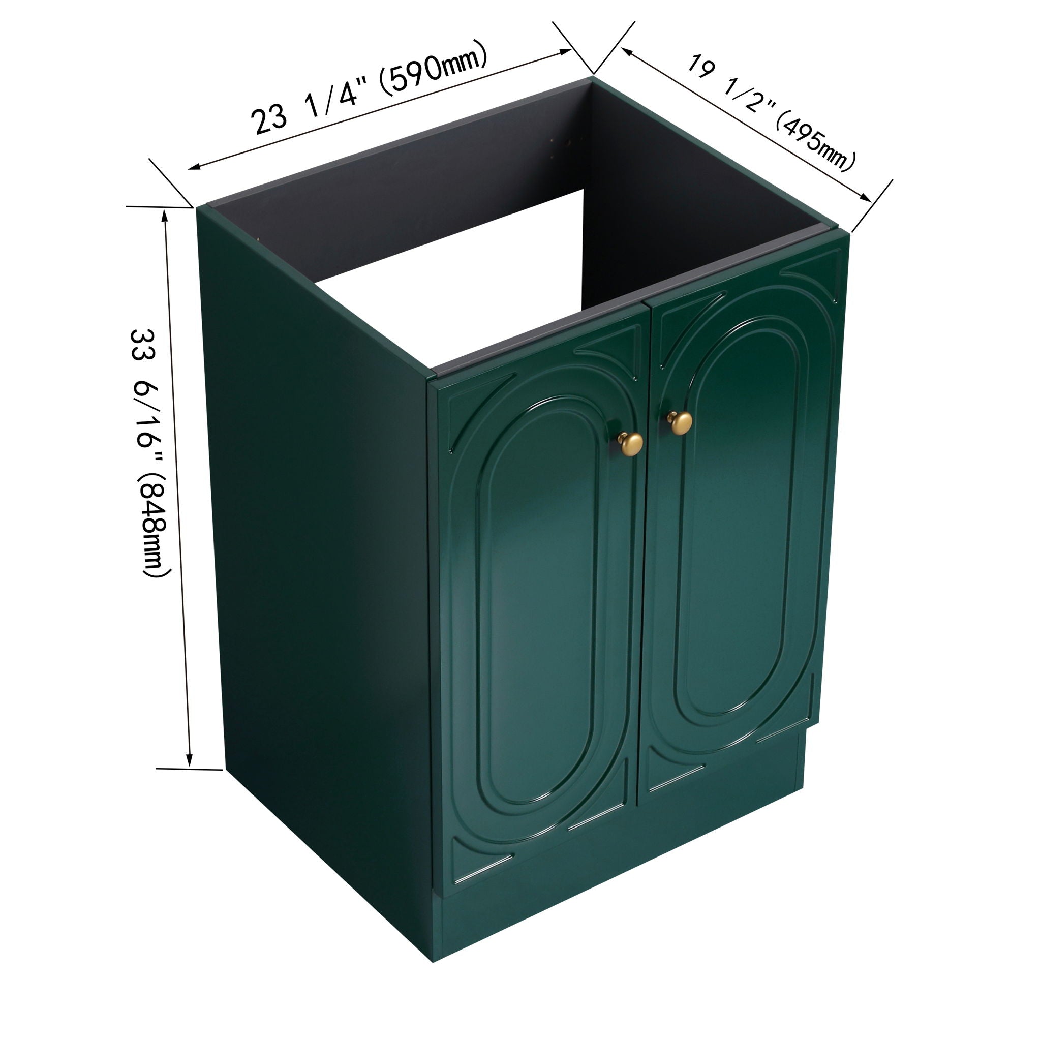 Modern Freestanding Bathroom Vanity With Soft Close Cabinet Doors