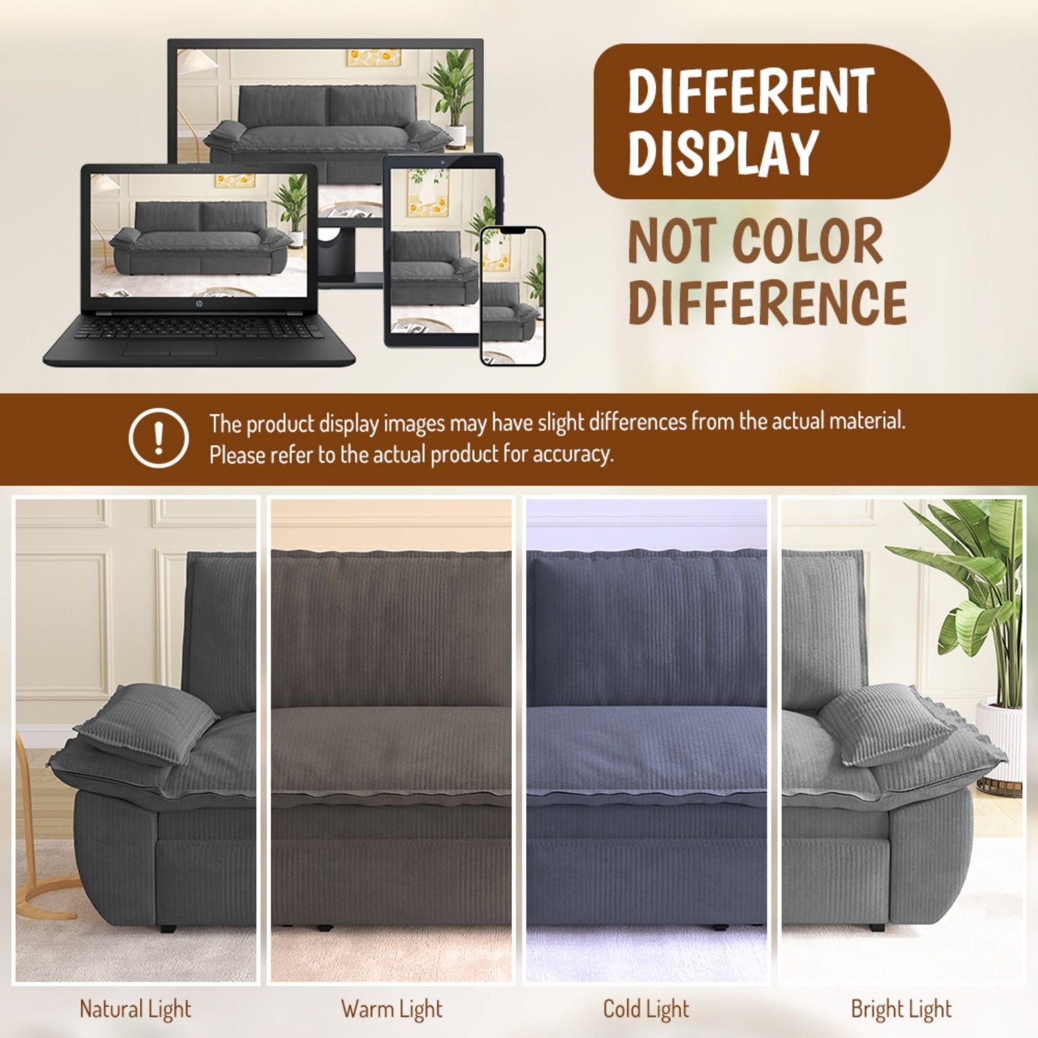 Pull Out 3-In-1 Convertible Sleeper Sofa