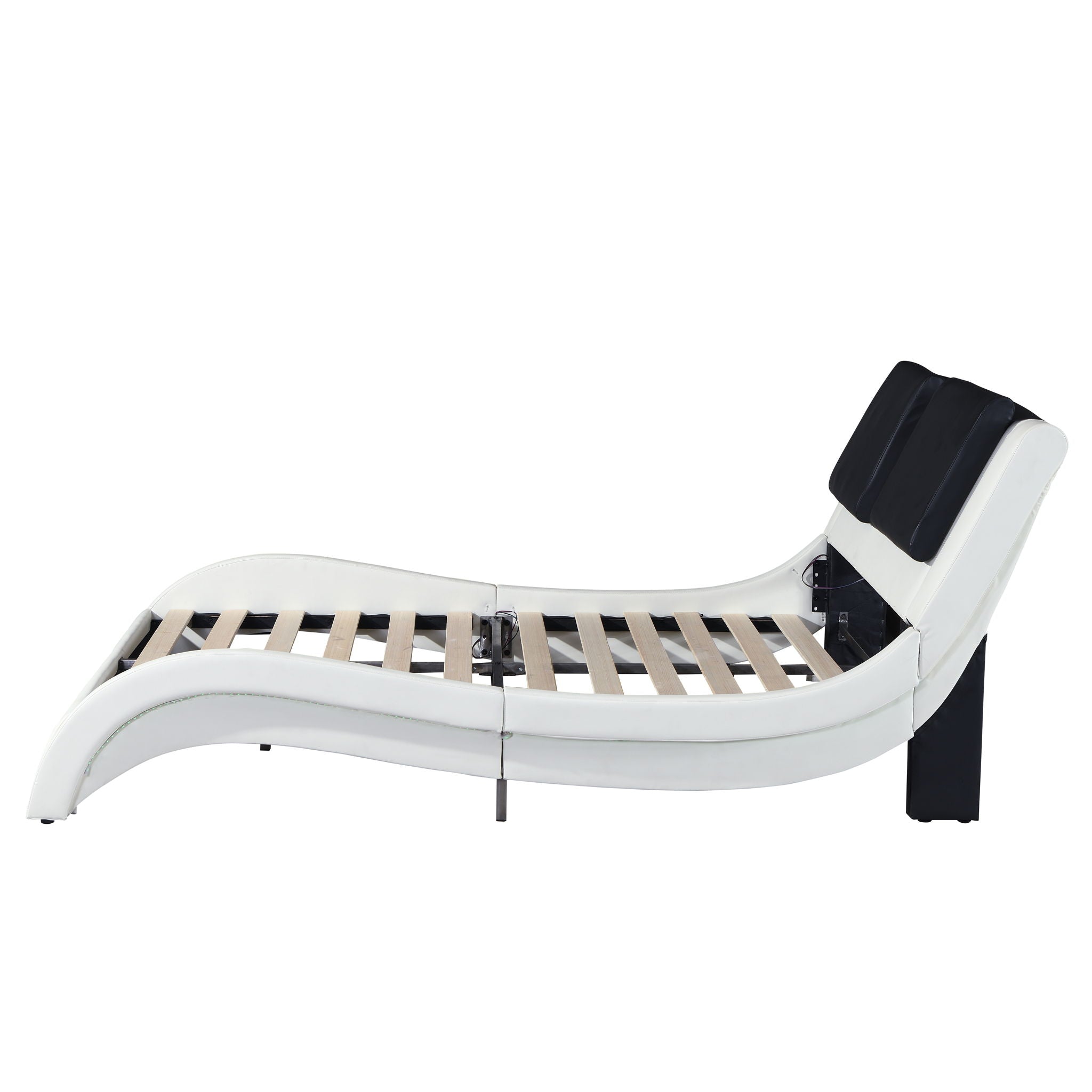 Platform Bed Frame With LED Lighting, tooth Music, Vibration Massage