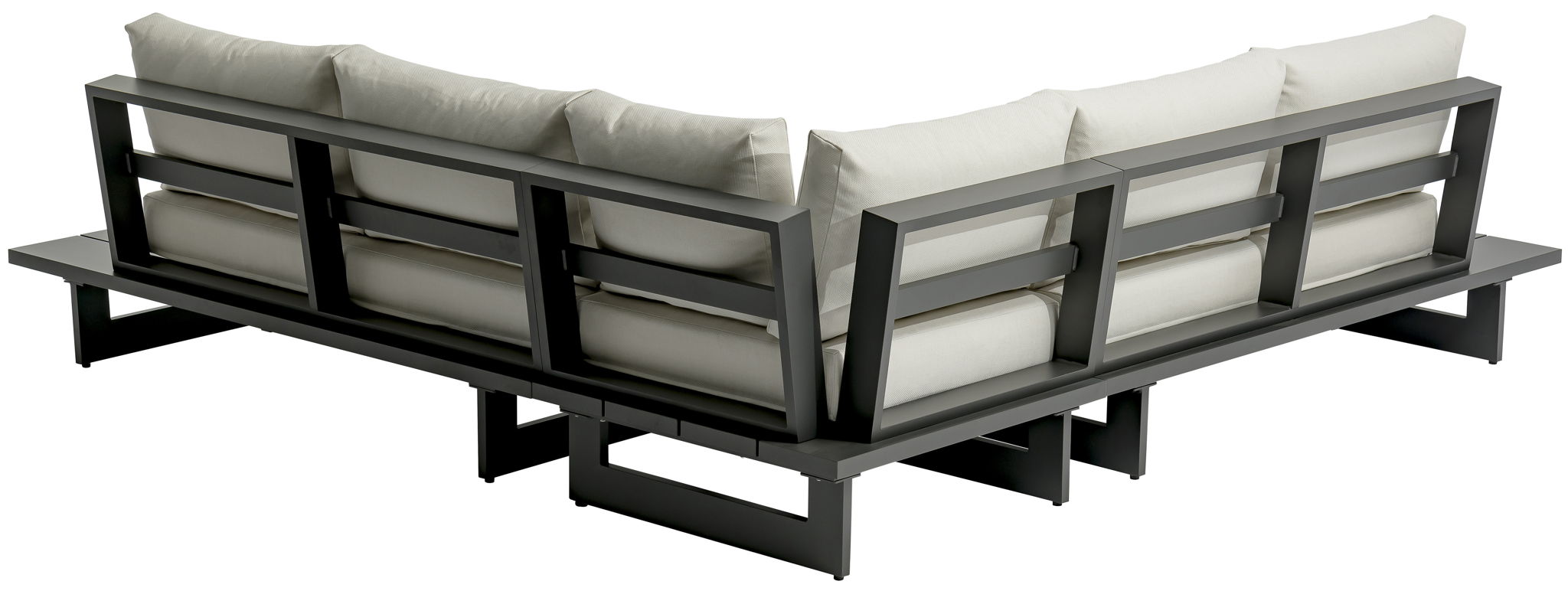 Maldives - Water Resistant Outdoor Patio Sectional With Gray Frame