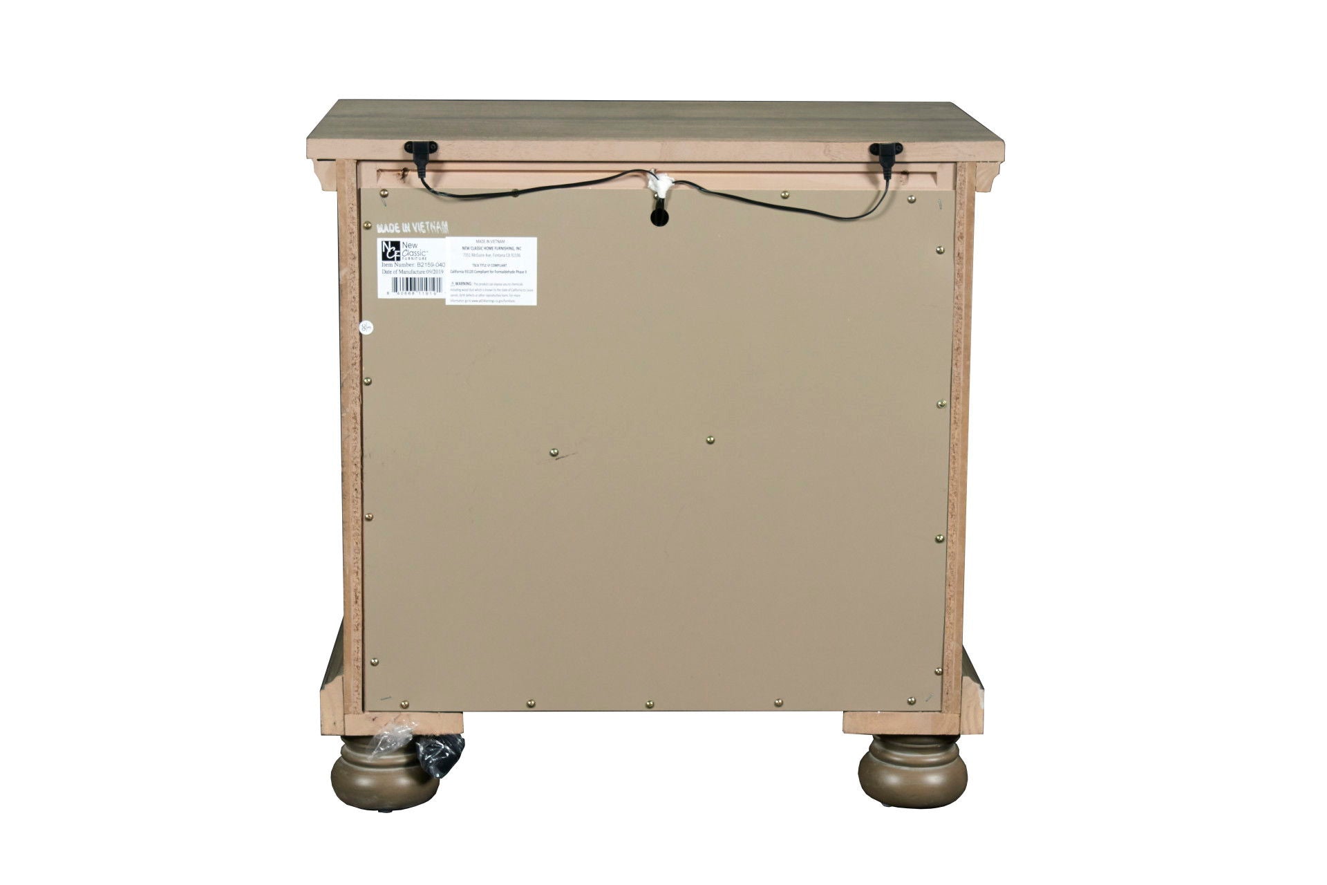 Allegra - Nightstand - Pewter