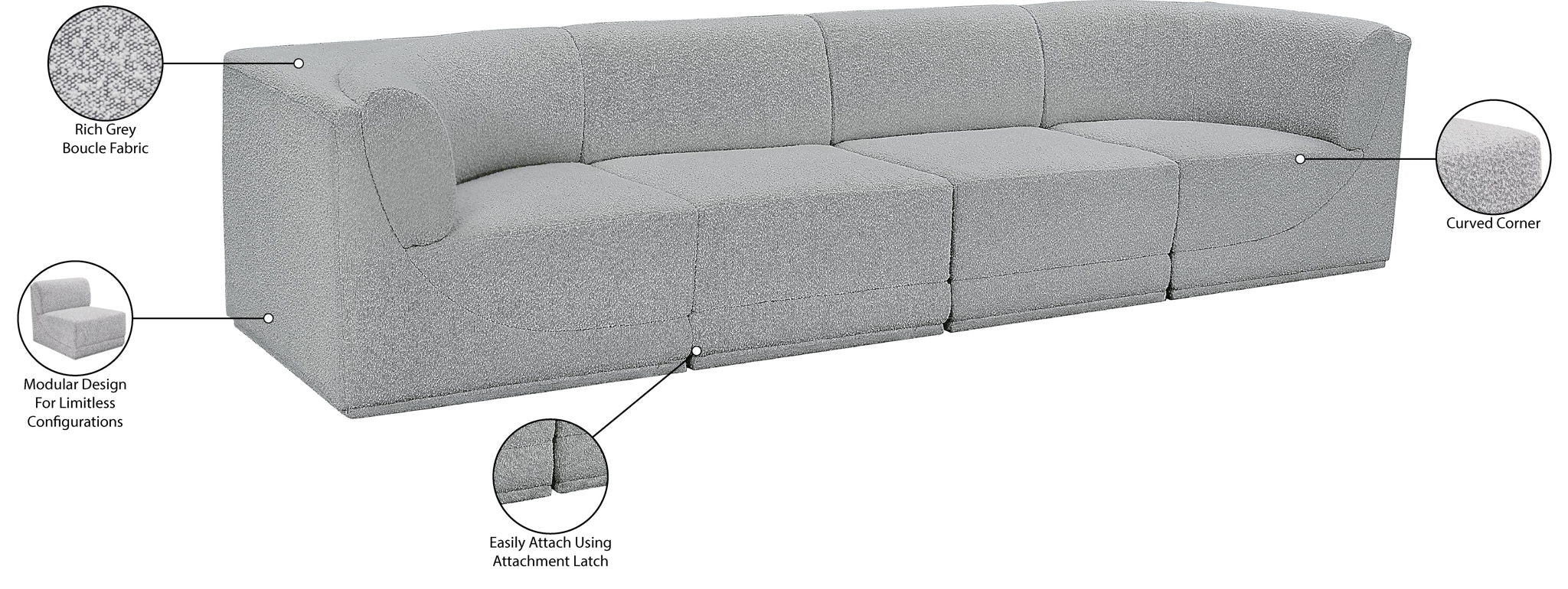 Ollie - 4 Seat Modular Sofa