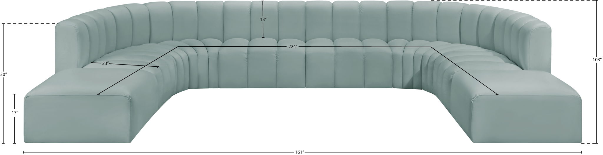 Arc - Faux Leather Modular Sectional