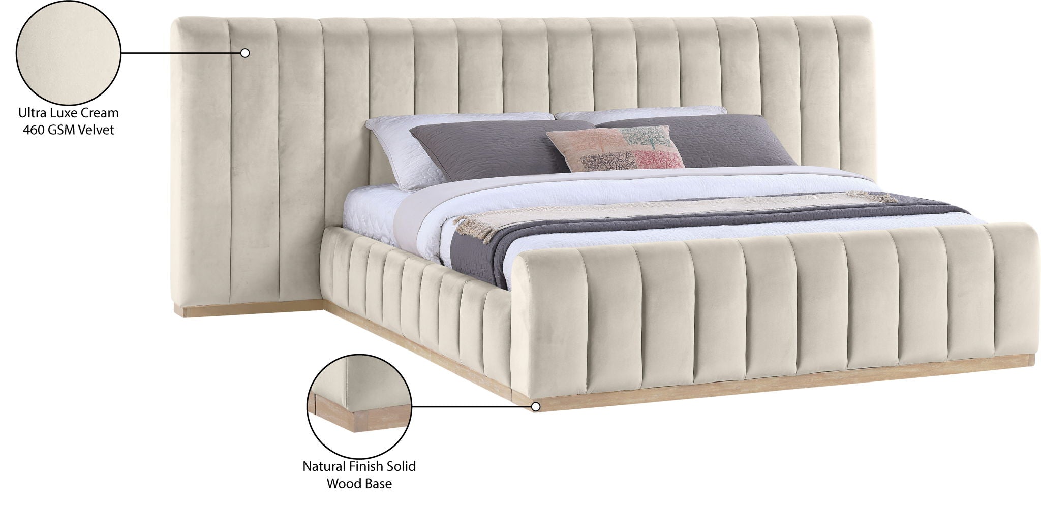 Amara - Velvet Upholstered Bed