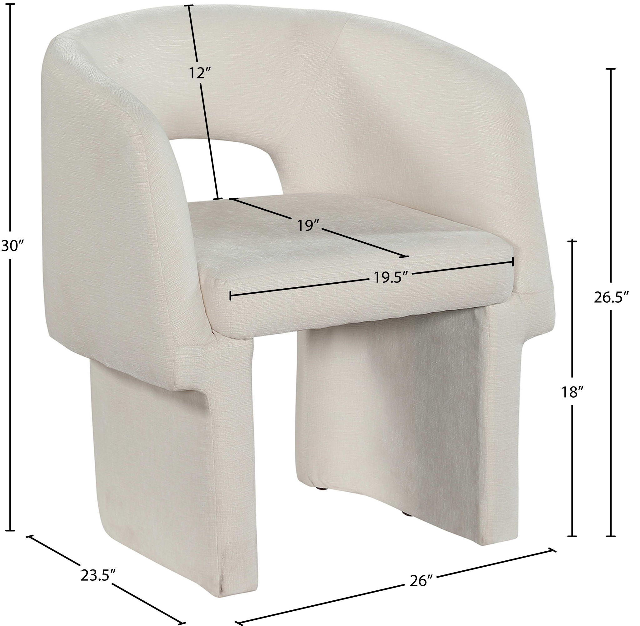 Emmet - Chenille Dining Chair / Accent Chair