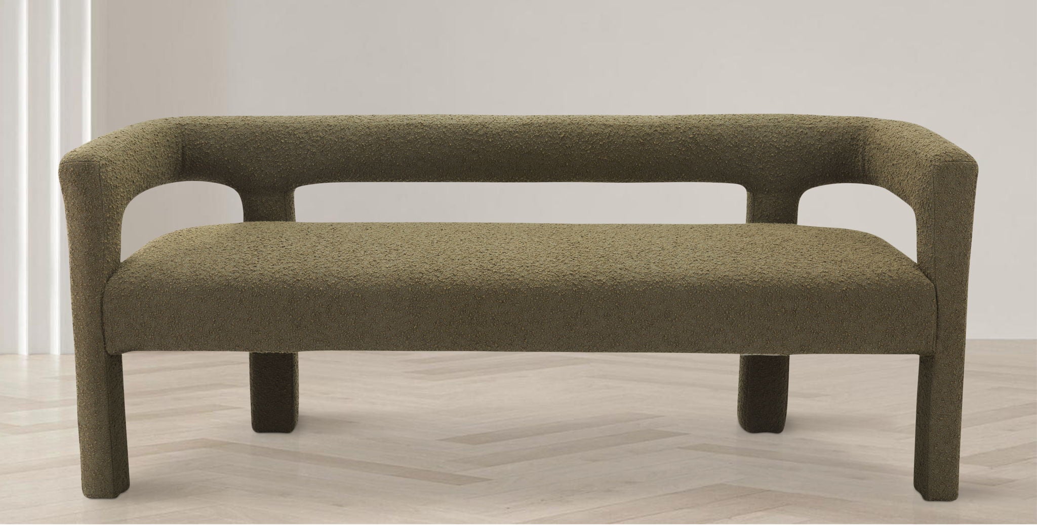Athena - Boucle Fabric Bench