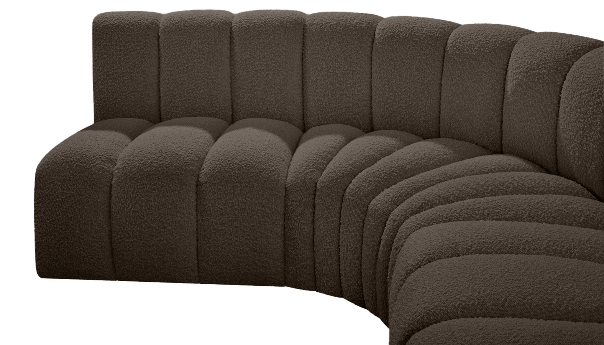Arc - Boucle Fabric 8 Piece U-Shaped Modular Sofa