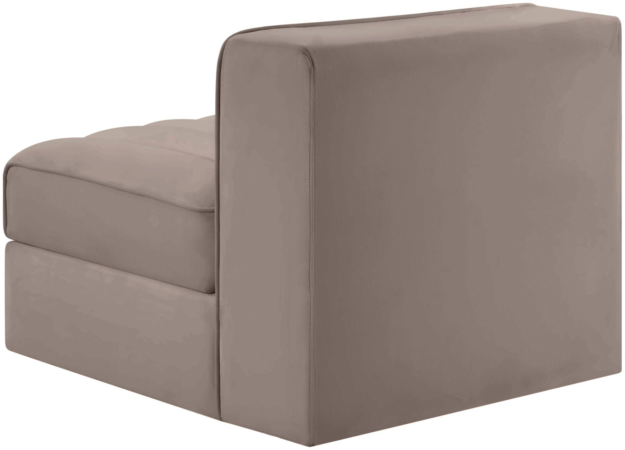 Rummi - Velvet Performance Fabric Upholstered Modular Armless Chair