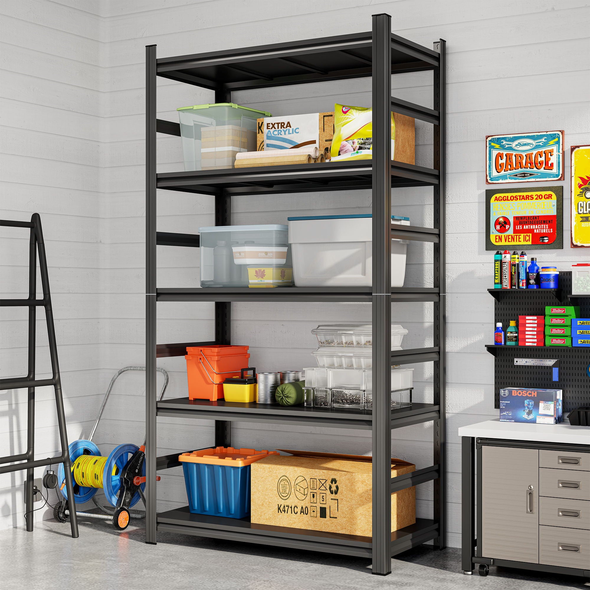 5 Tier Heavy Duty Shelving Unit Adjustable Shelving Units
