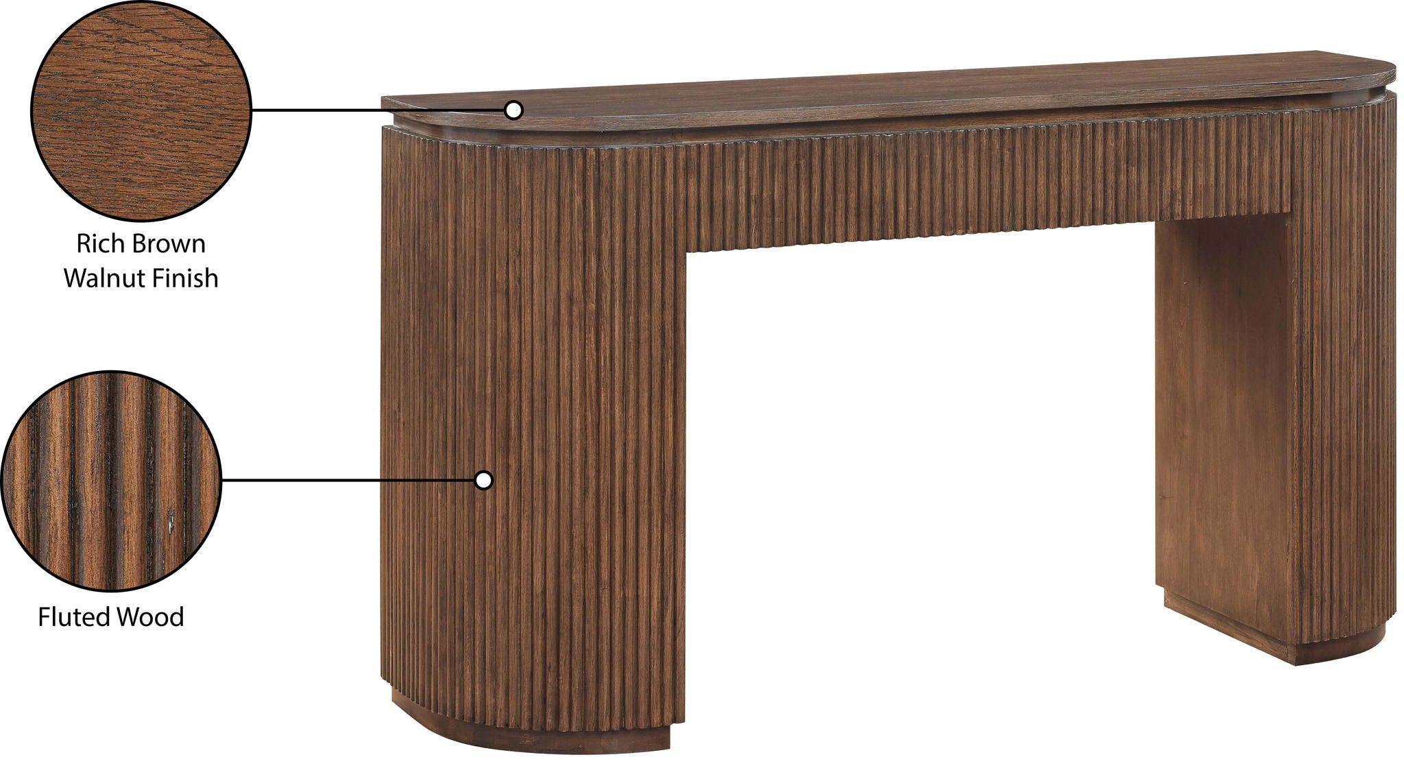 Astrid - Solid Wood And Oak Veneer Console Table