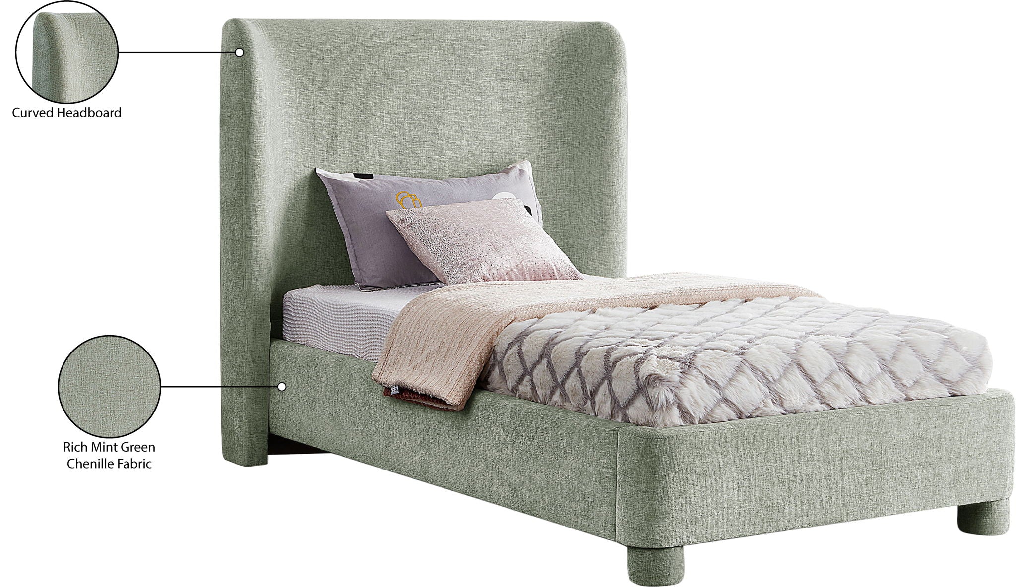 Penny - Chenille Fabric Bed