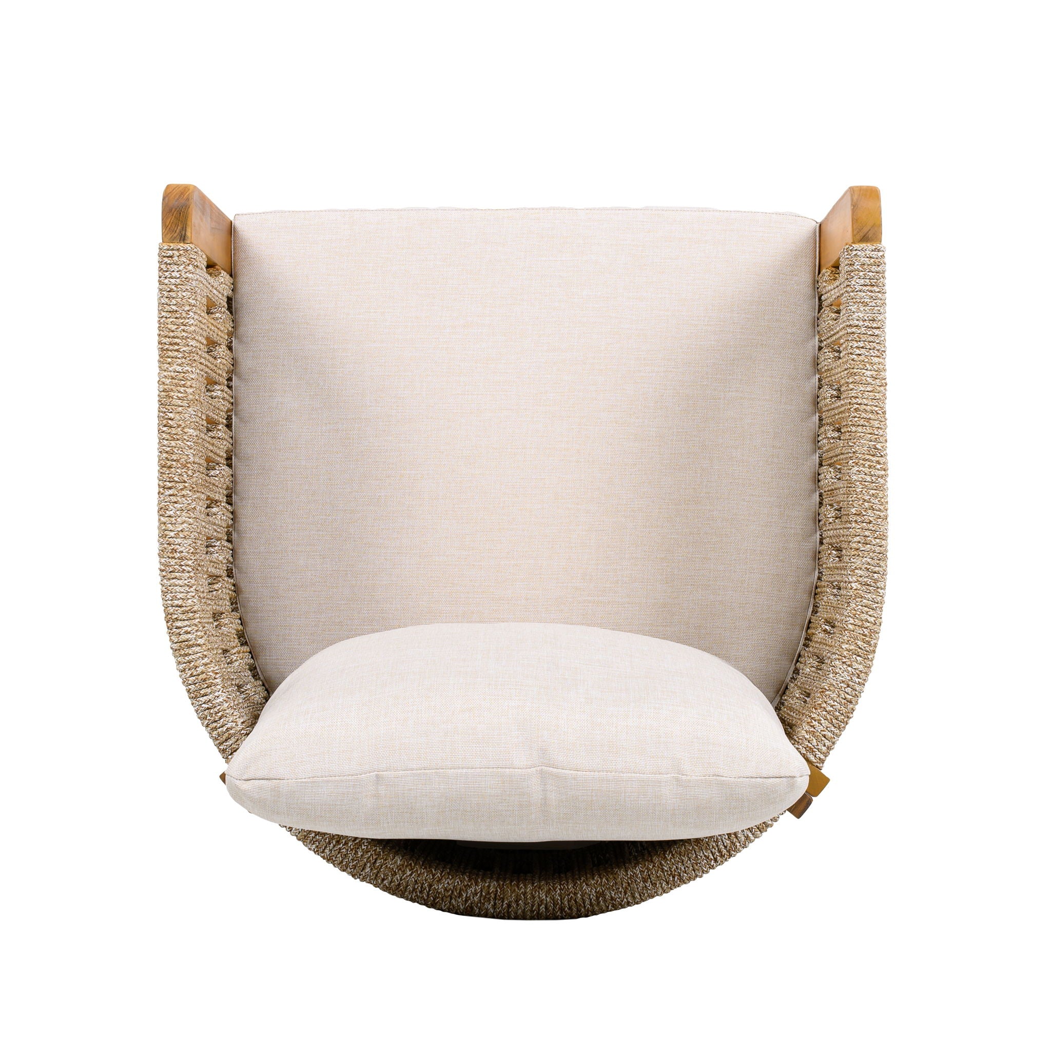 Outdoor Dining Chairs With Mix Rope Handles (Set of 2)