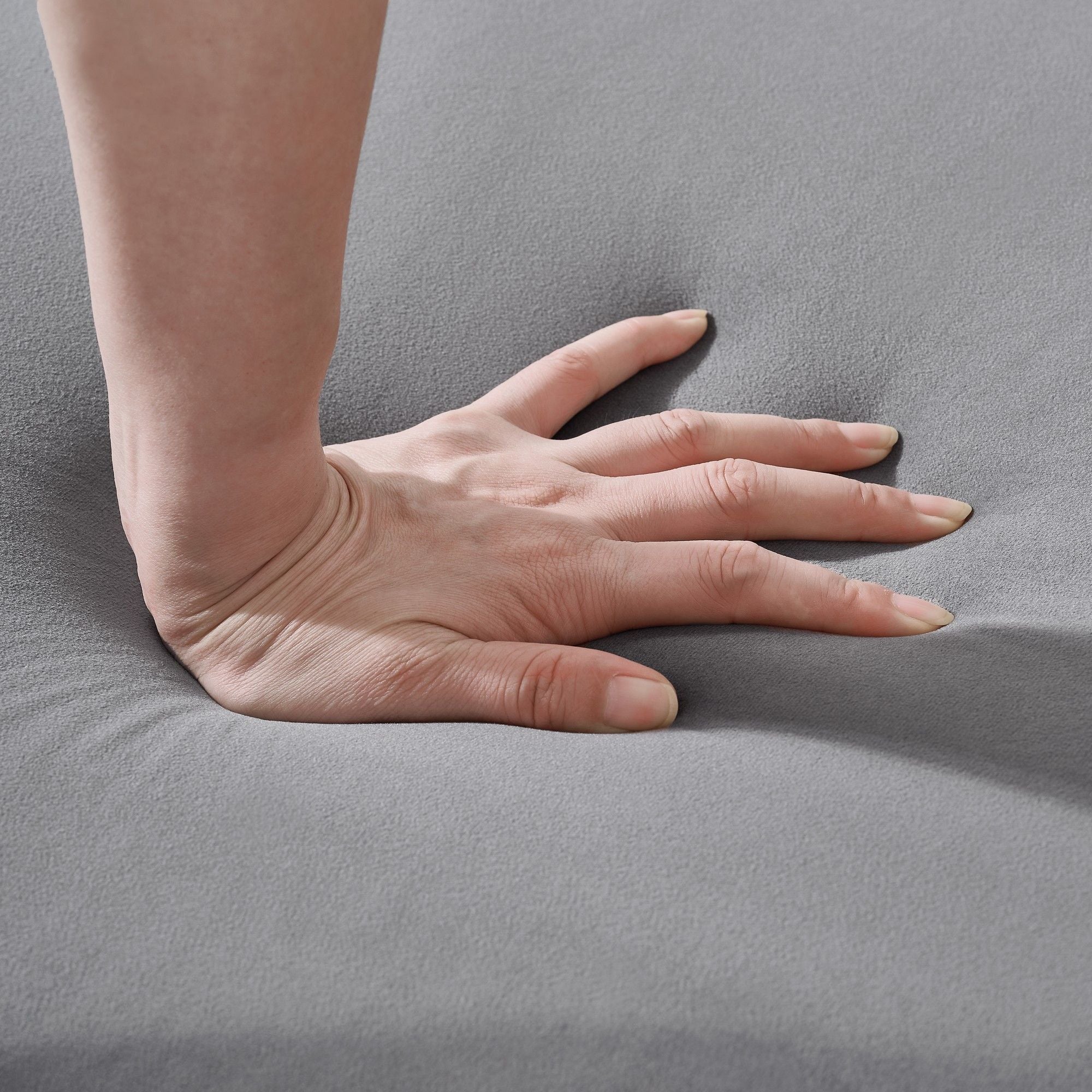 Chesterfield Upholstery Fabric Sofa With Roll Armrest & Nailhead, Mid Century Modern 3 And 3 Seater Couch