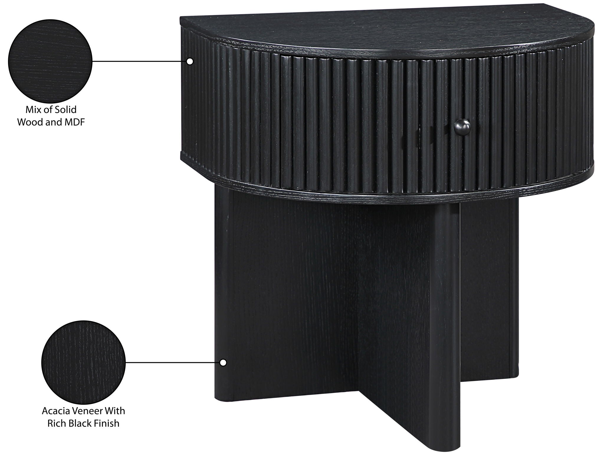 Cortland - Acacia Veneer And Solid Wood Night Stand