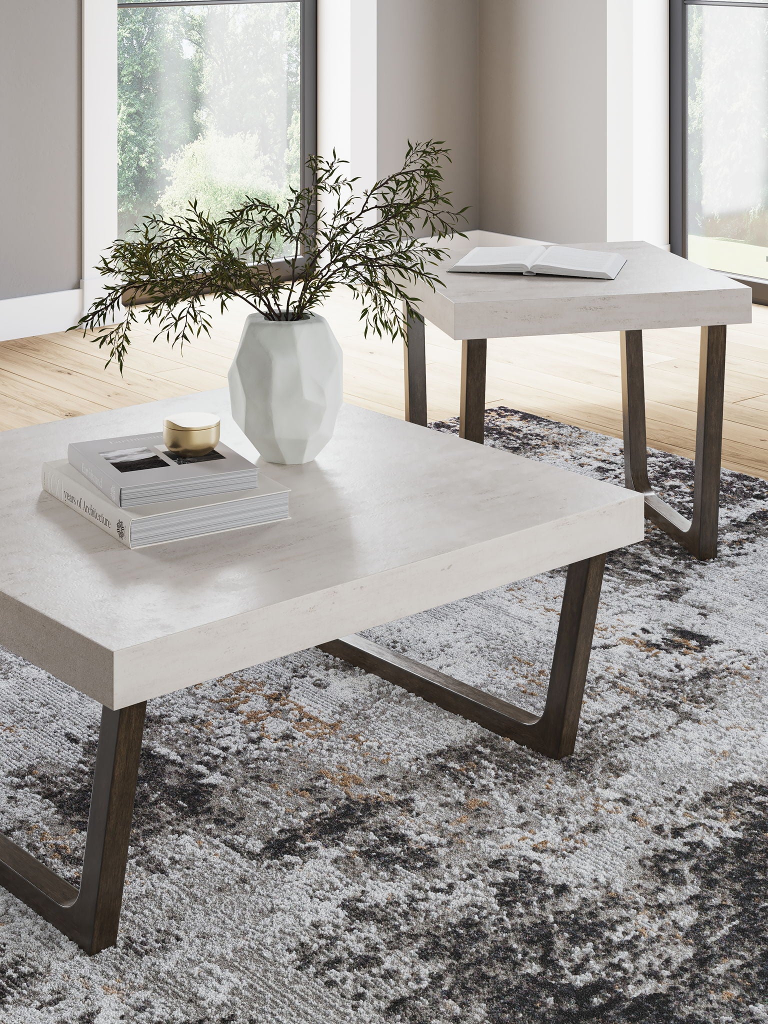 Westenfort - Occasional Table Set (Set of 2) - Espresso / Gray