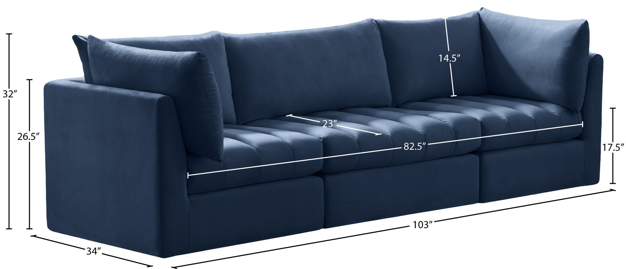 Jacob - Modular 3 Seat Sofa