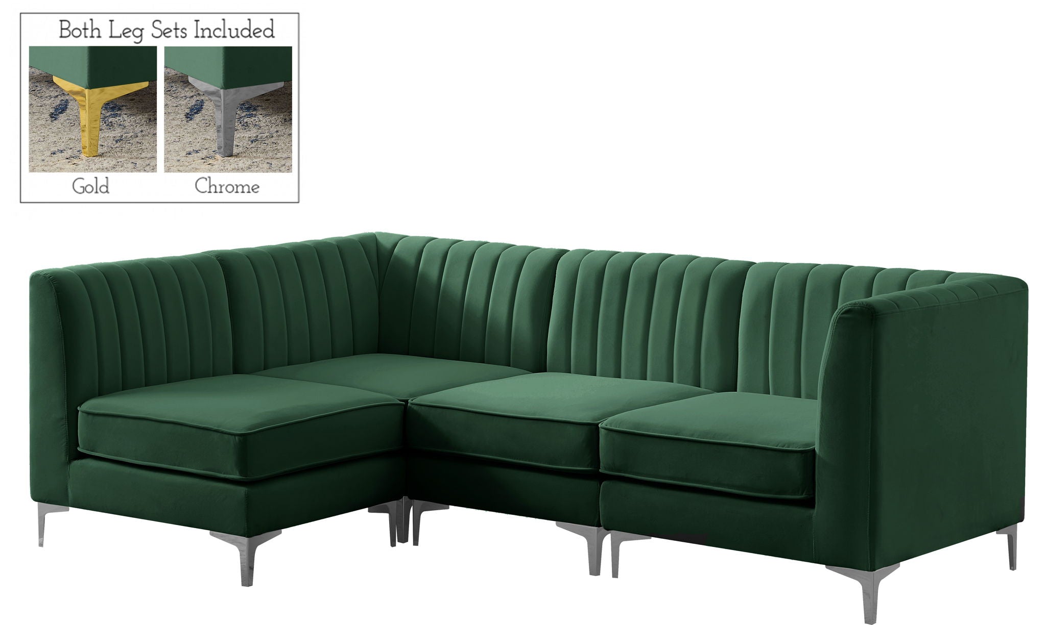 Alina - 4 Piece Modular L-Shaped Sectional