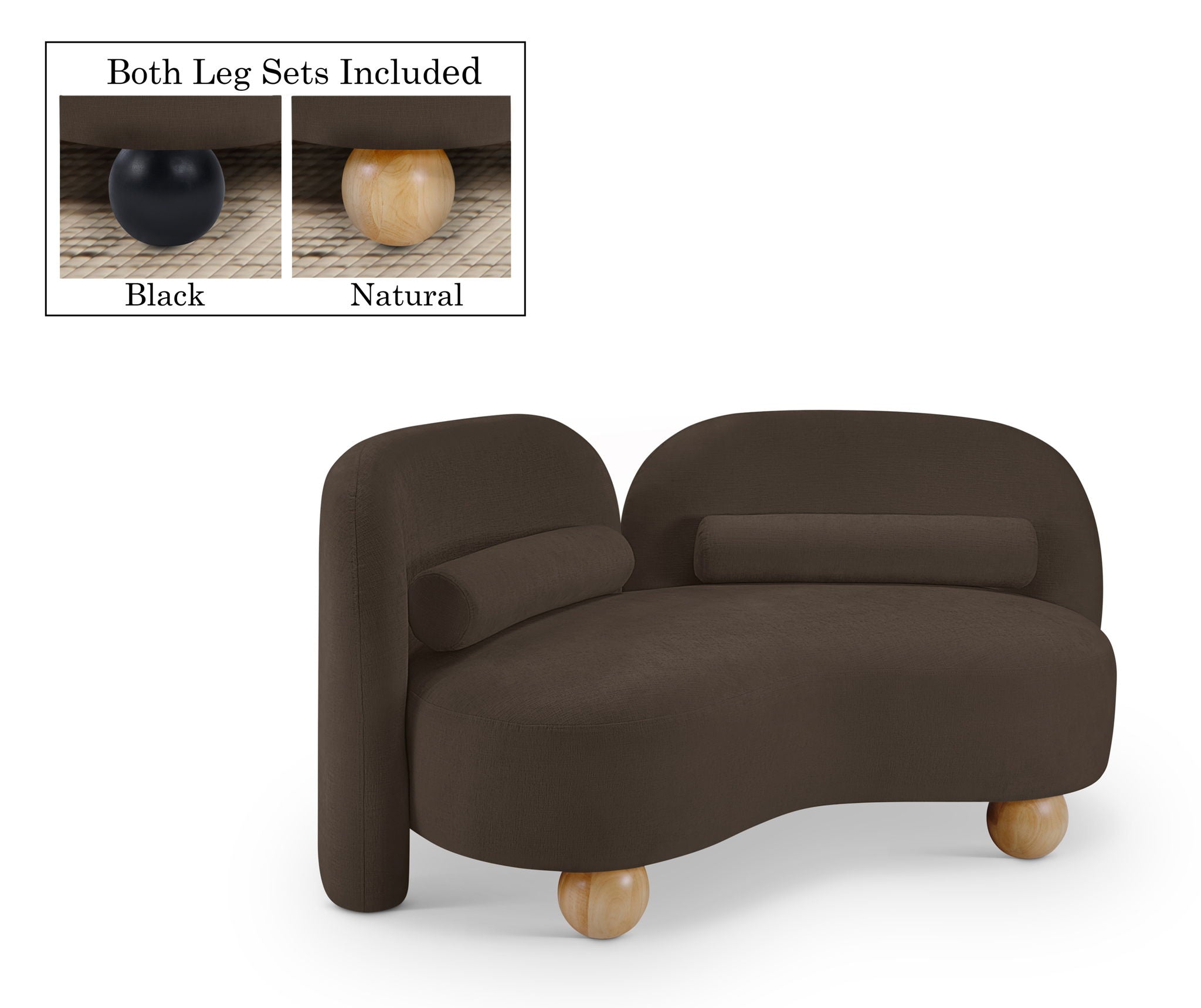 Daphne - Chenille Loveseat