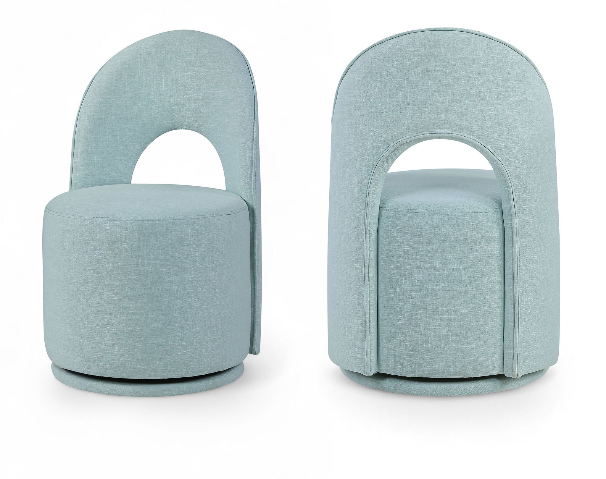 Cirelle - Linen Textured Performance Fabric Dining Chair (Set of 2)