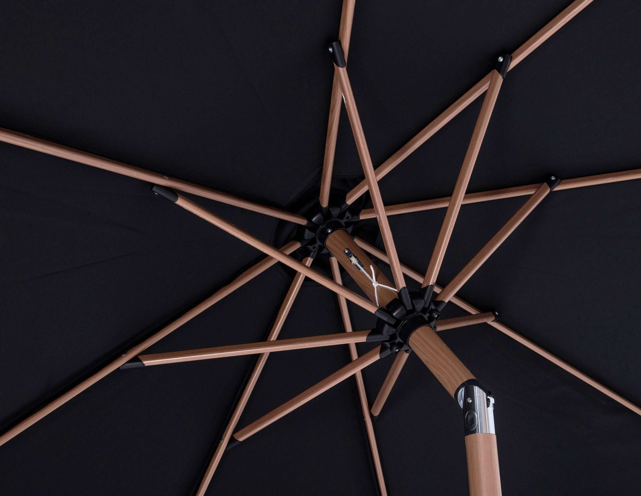 Amalfi - Aluminum Patio Umbrella - Light Brown Base / Light Brown Pole