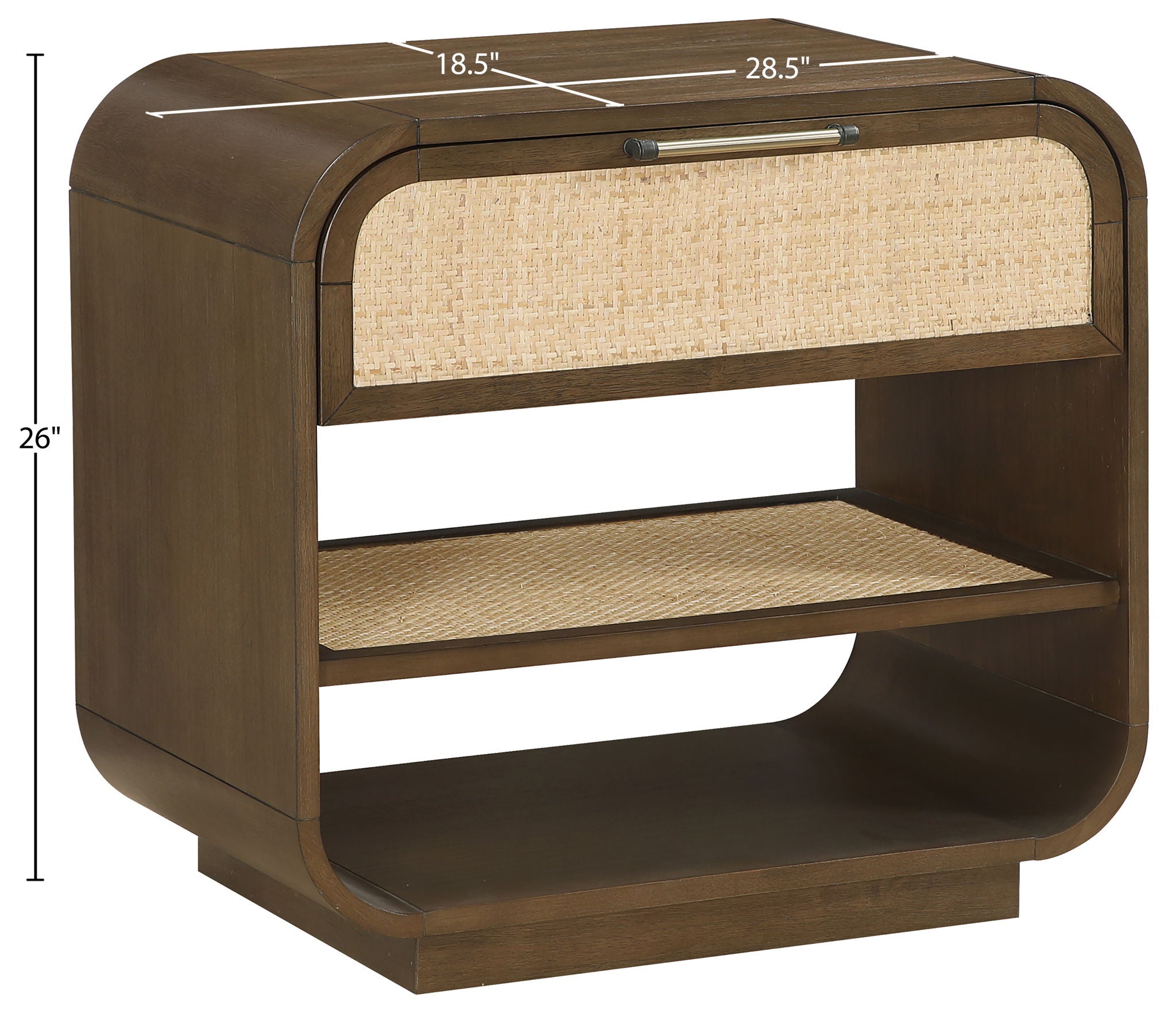 Windsor - Solid Wood Nightstand - Brown