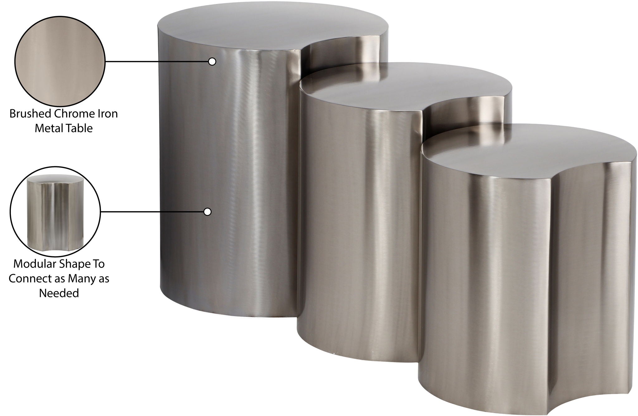 Dimple - 3 Piece Modular End Table