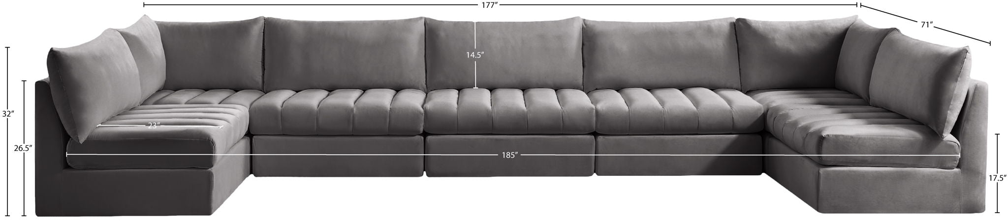Jacob - Modular U-Shaped Sectional 7 Piece