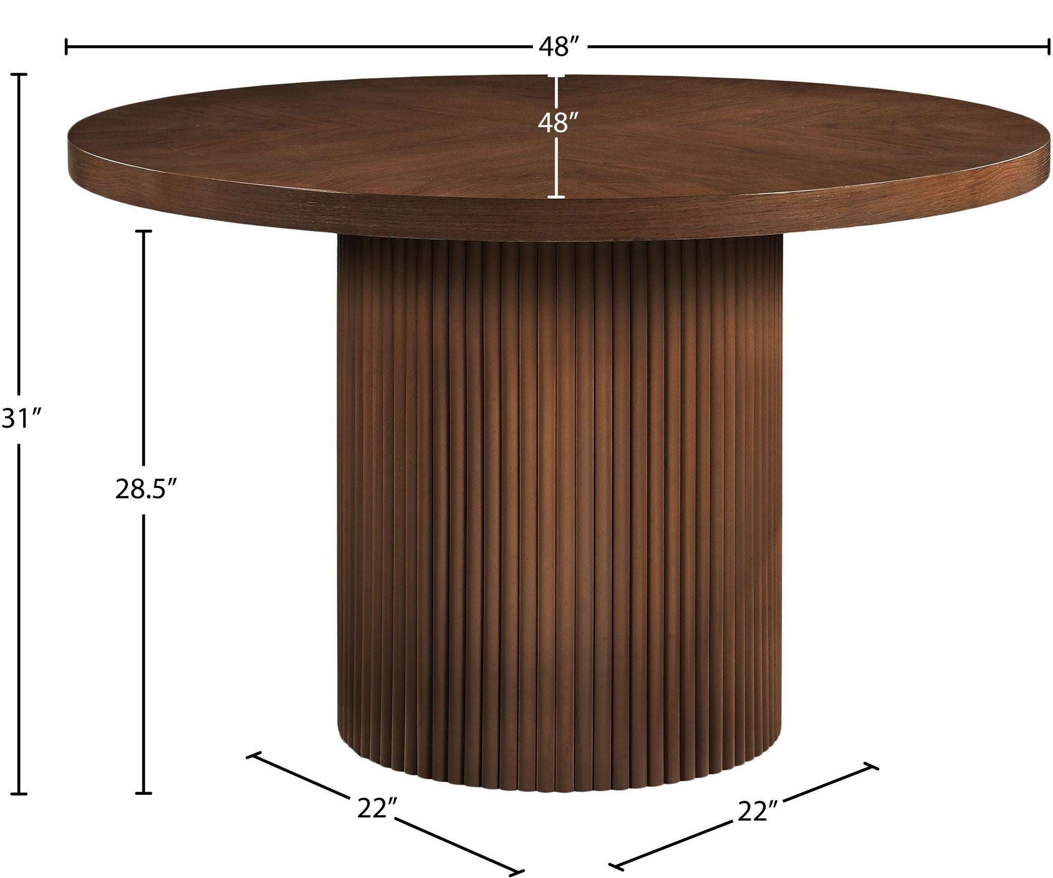 Belinda - Wood Oak Veneer Dining Table