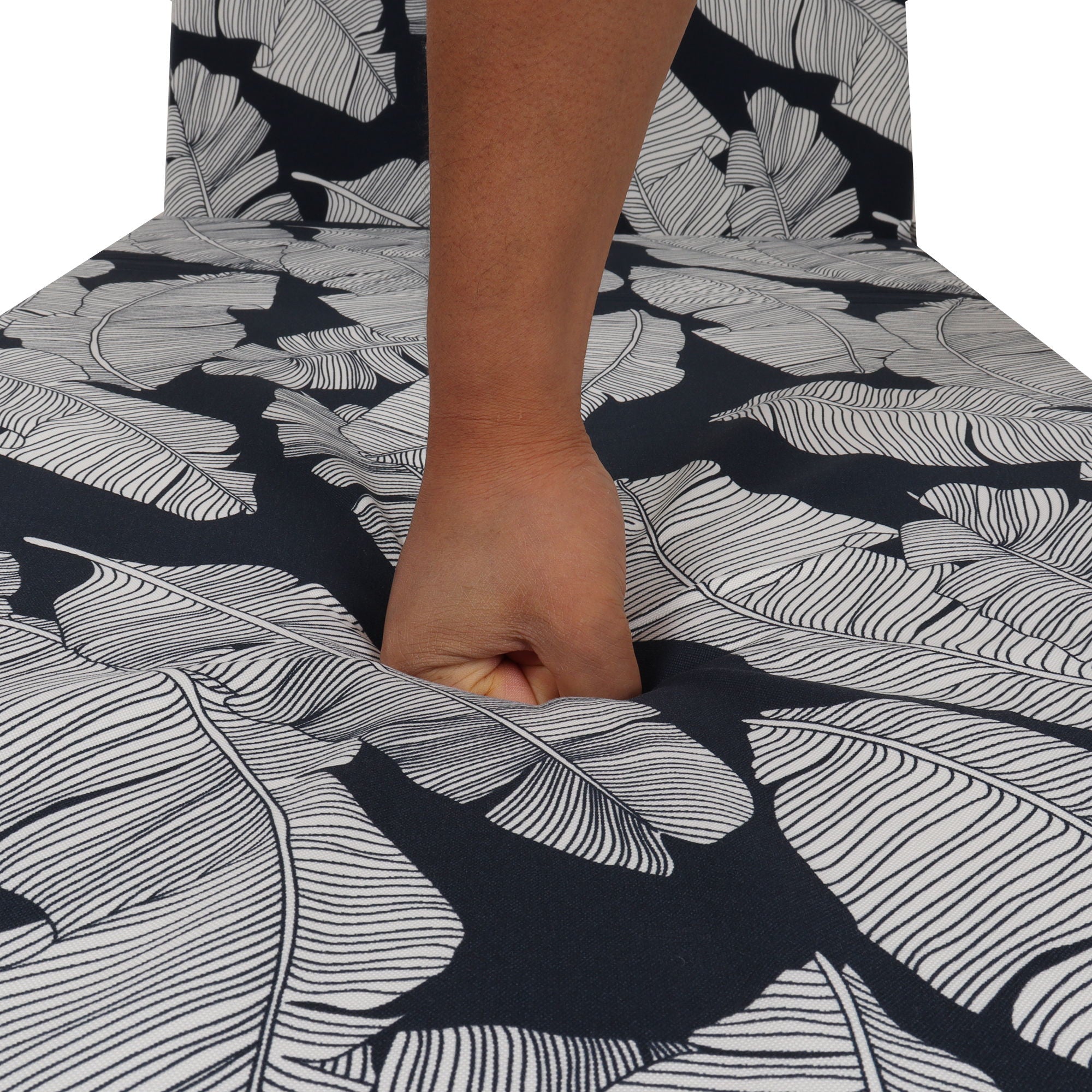 2 Piece Chaise Lounge Chair Cushion Set With Ties