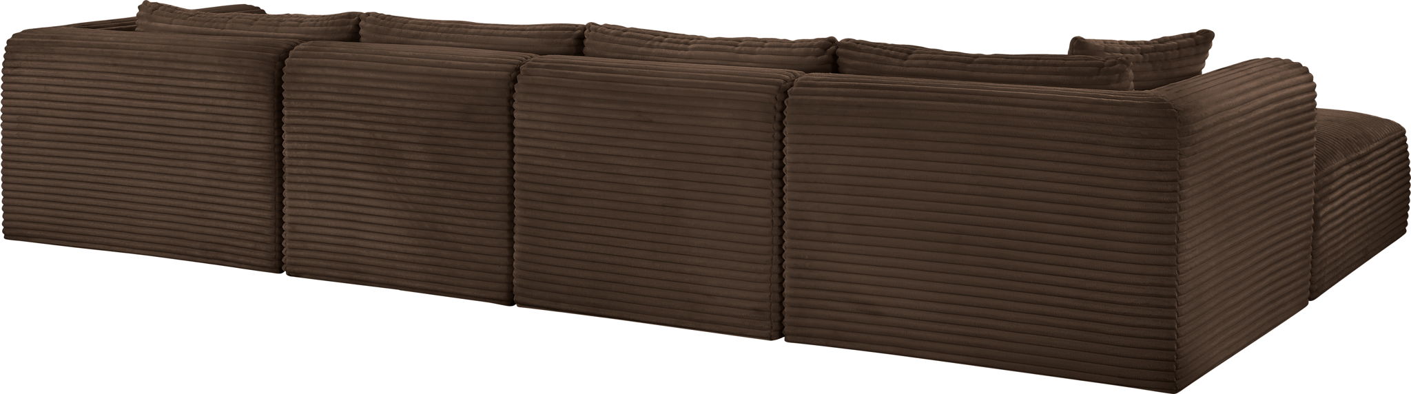 Shaggy - 5 Piece Modular Sectional With Chaise And Ottoman