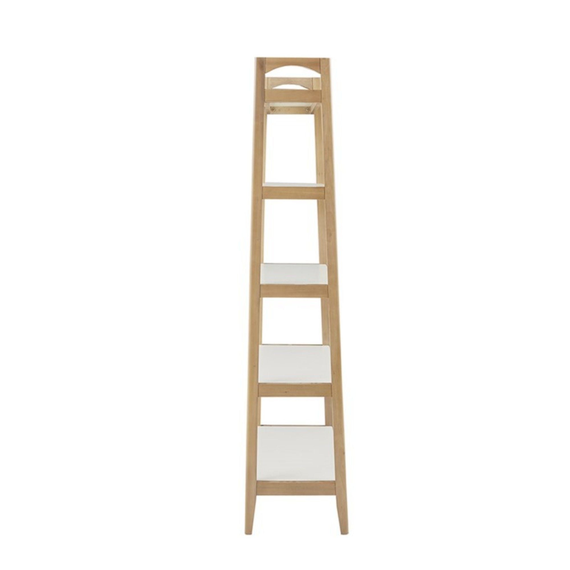 Parker - Bookcase With 5 Shelves - Off White / Natural