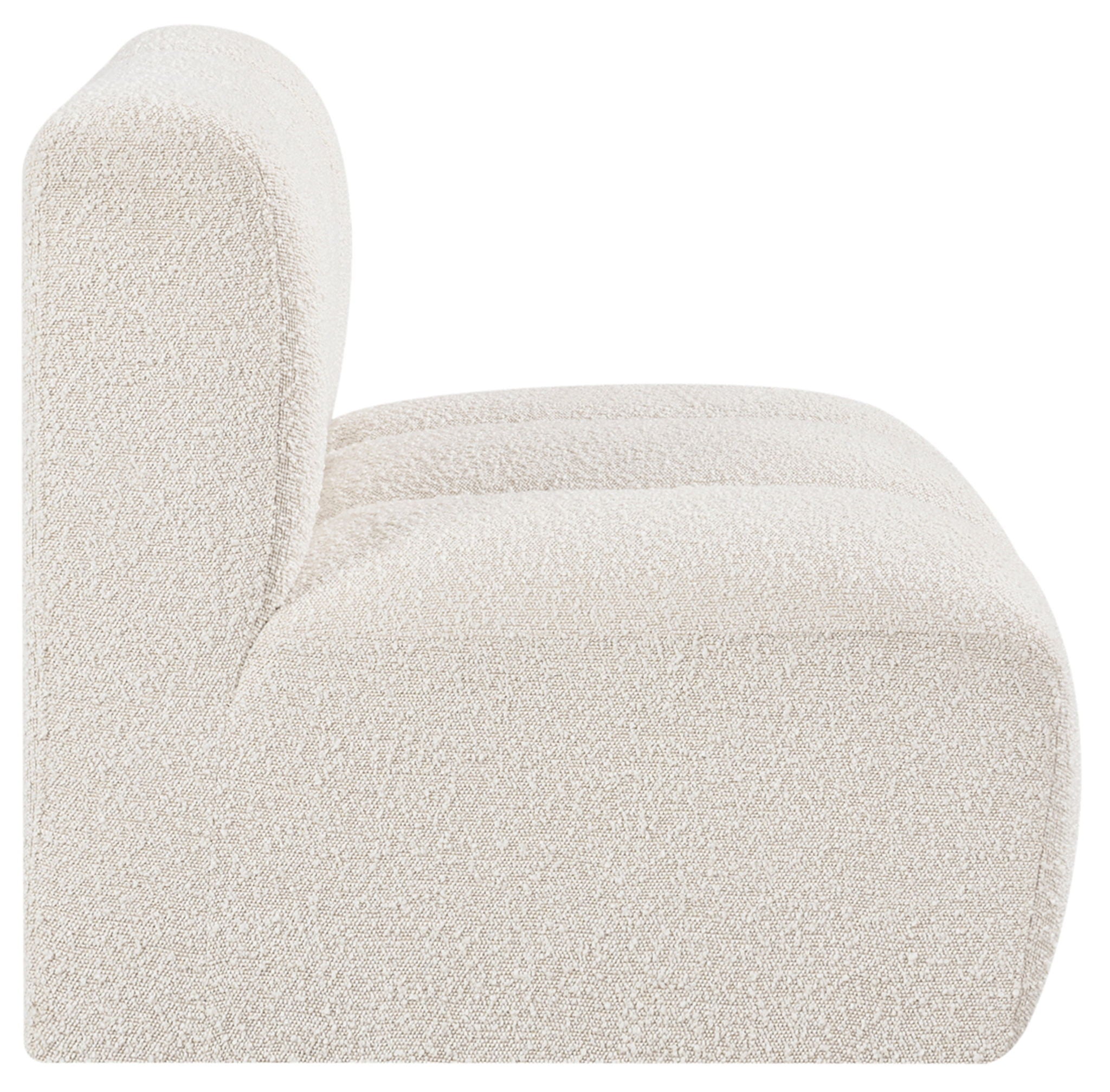 Arc - Boucle Fabric Straight Chair
