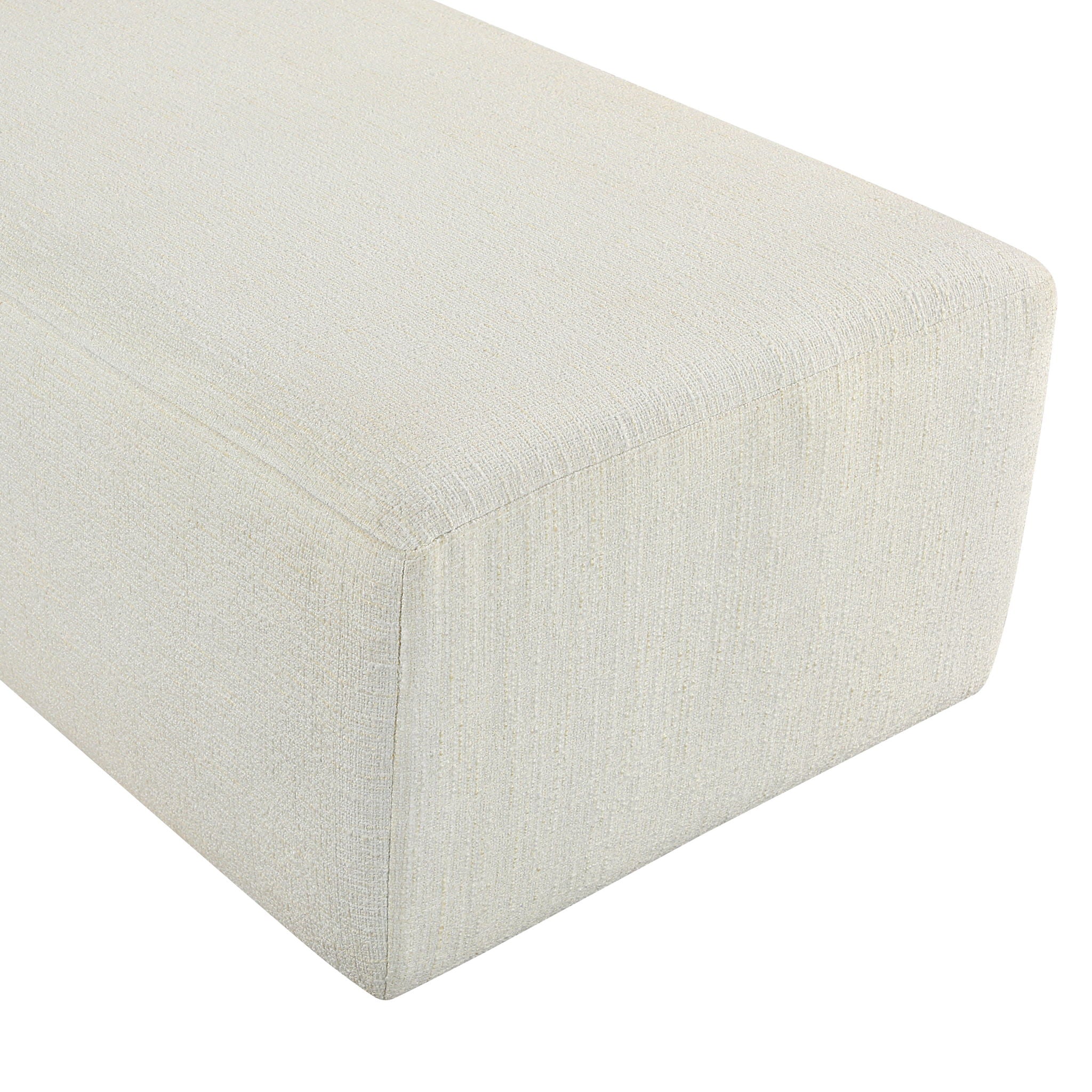 Zephyr - Linen Textured Fabric Upholstered Chaise - Painted Brown Walnut Base