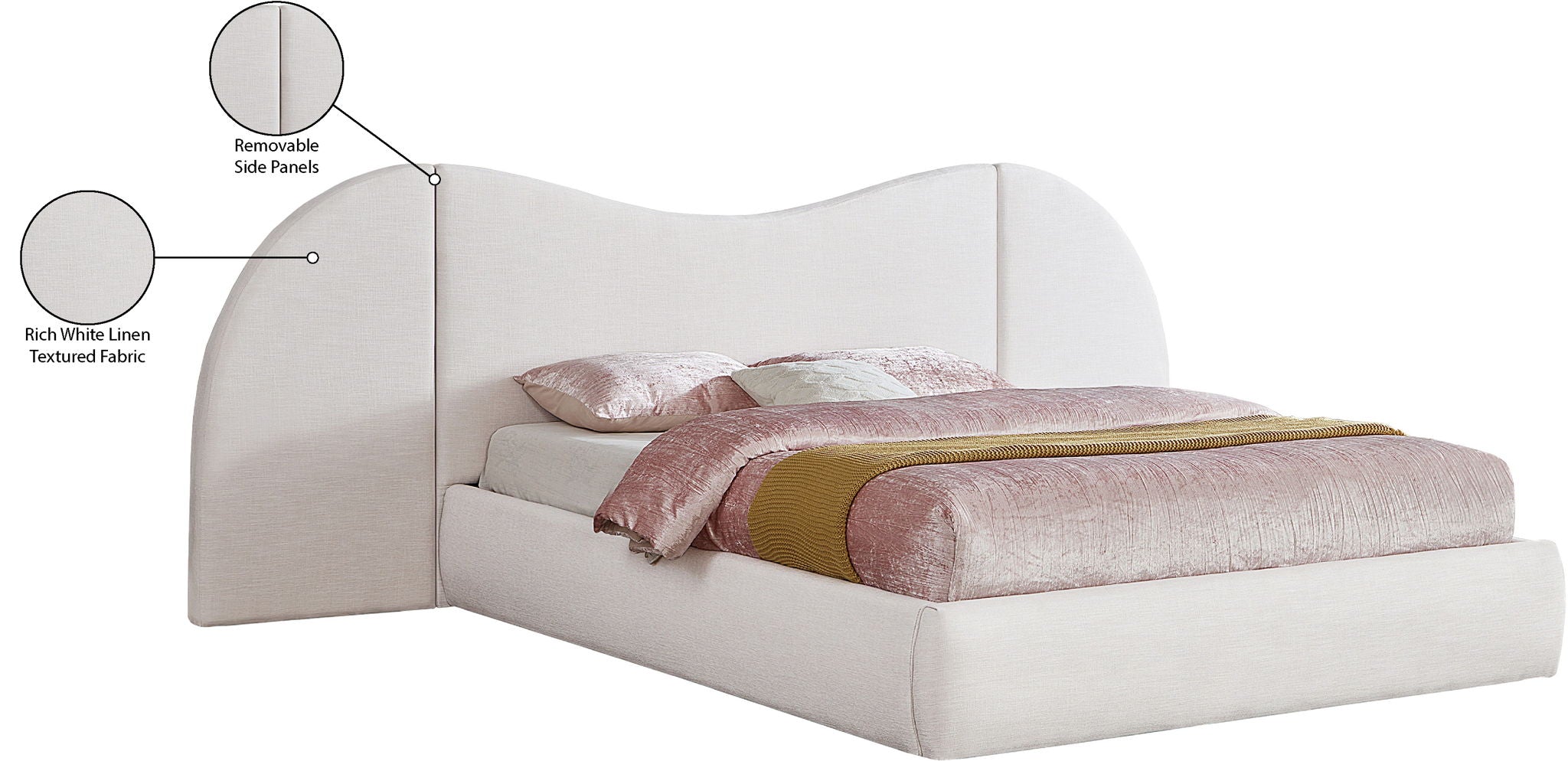 Everest - Linen Fabric Bed