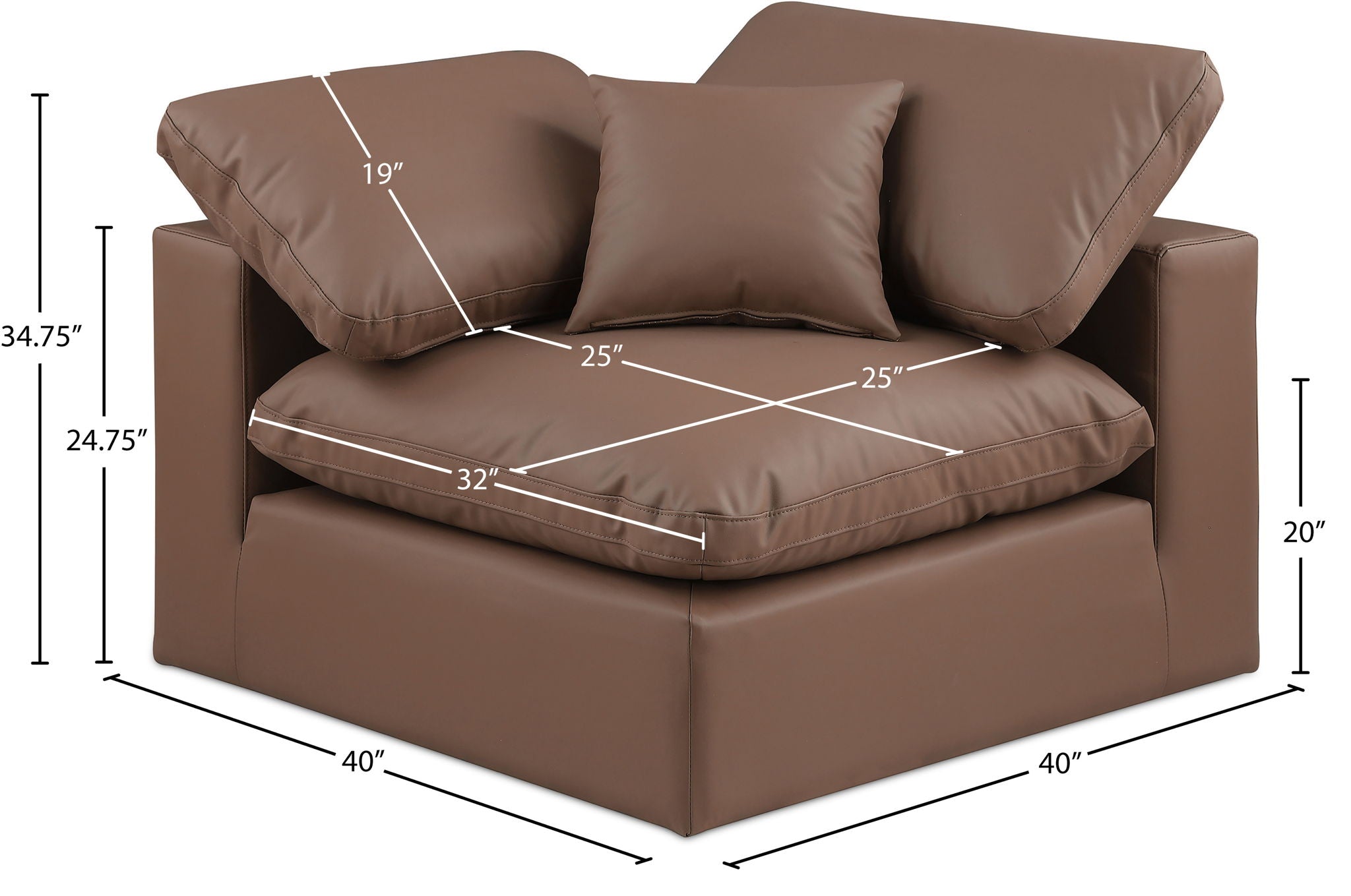 Comfy - Faux Leather Corner Chair