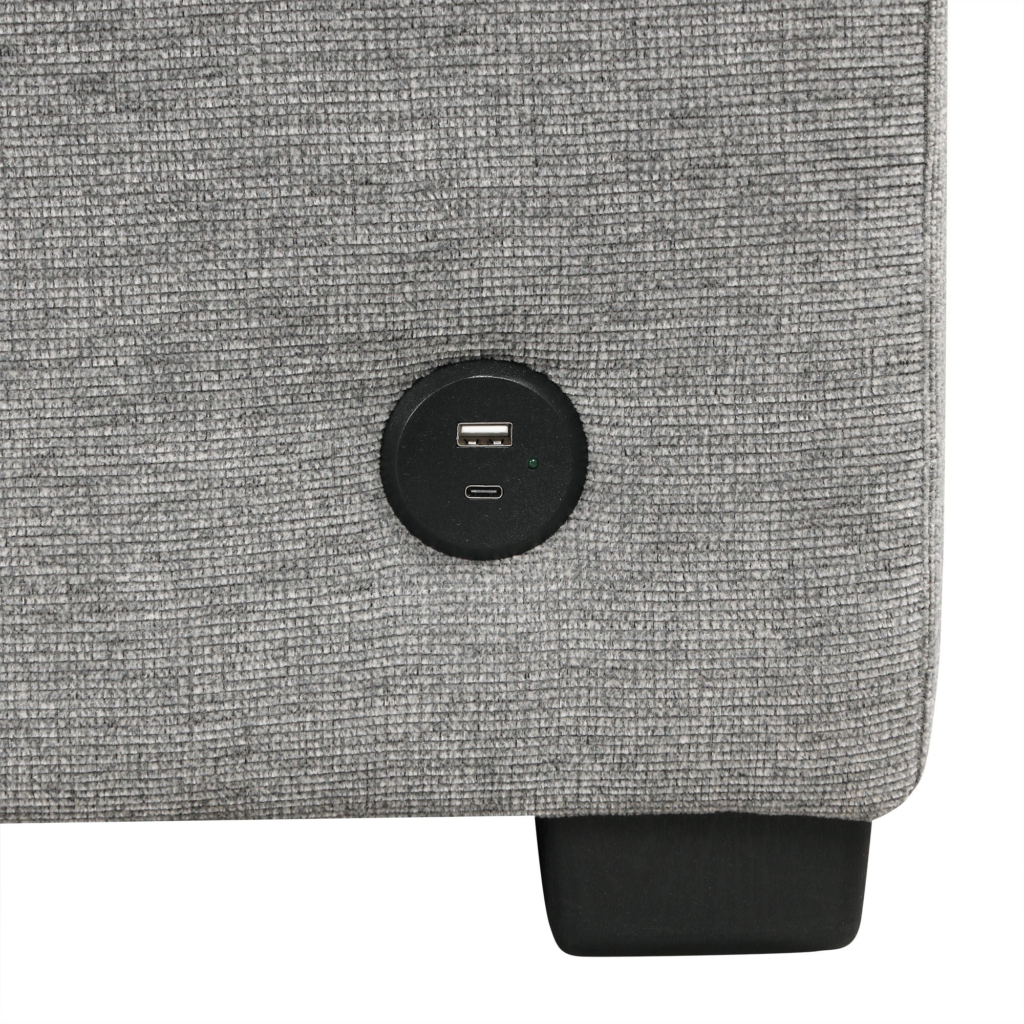 Modern U-Shaped Sectional Sofa Convertible Pull-Out Sofa Bed With USB Ports And Cup Holders