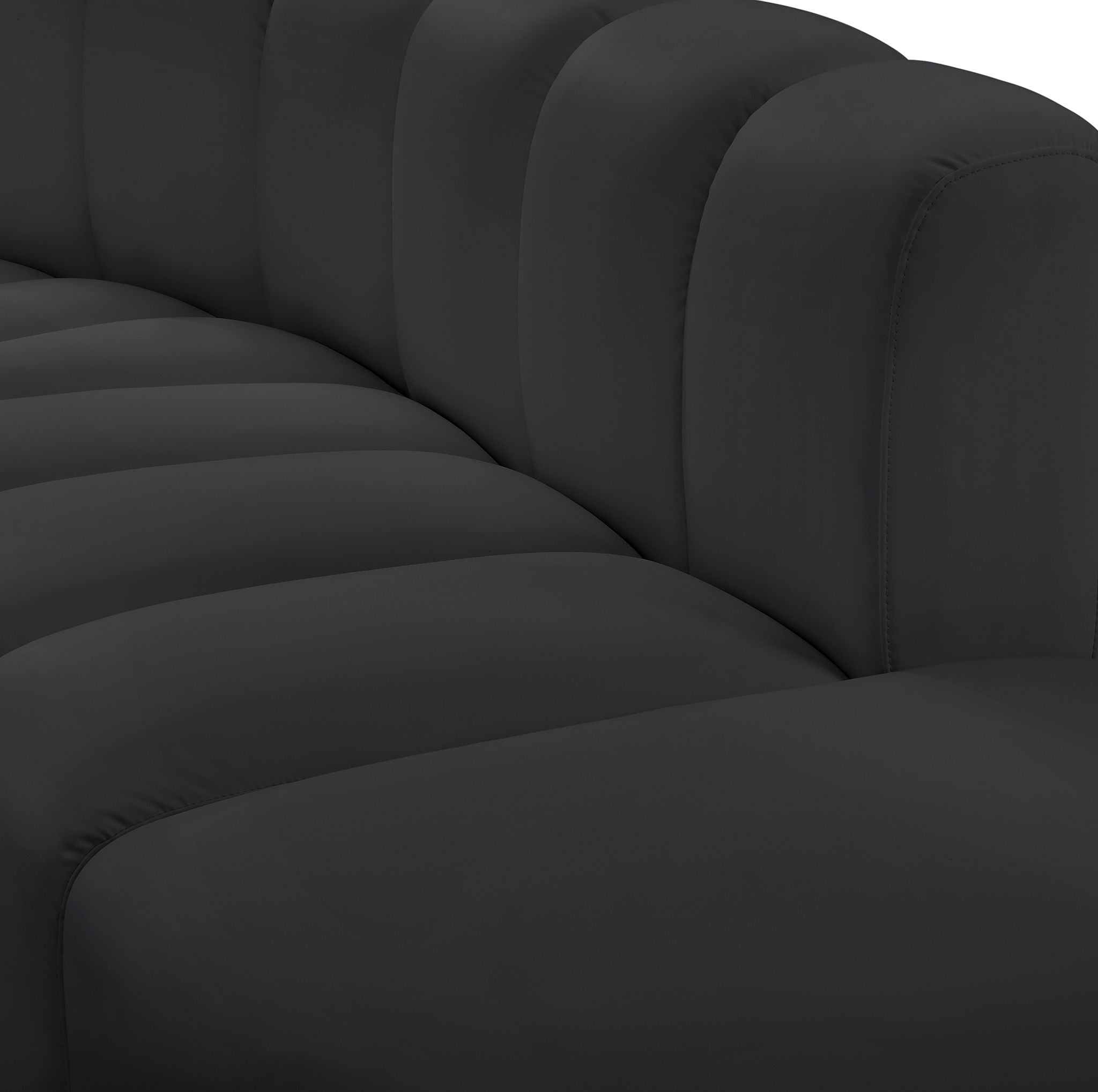 Arc - Faux Leather 6 Piece Curved Modular Sofa