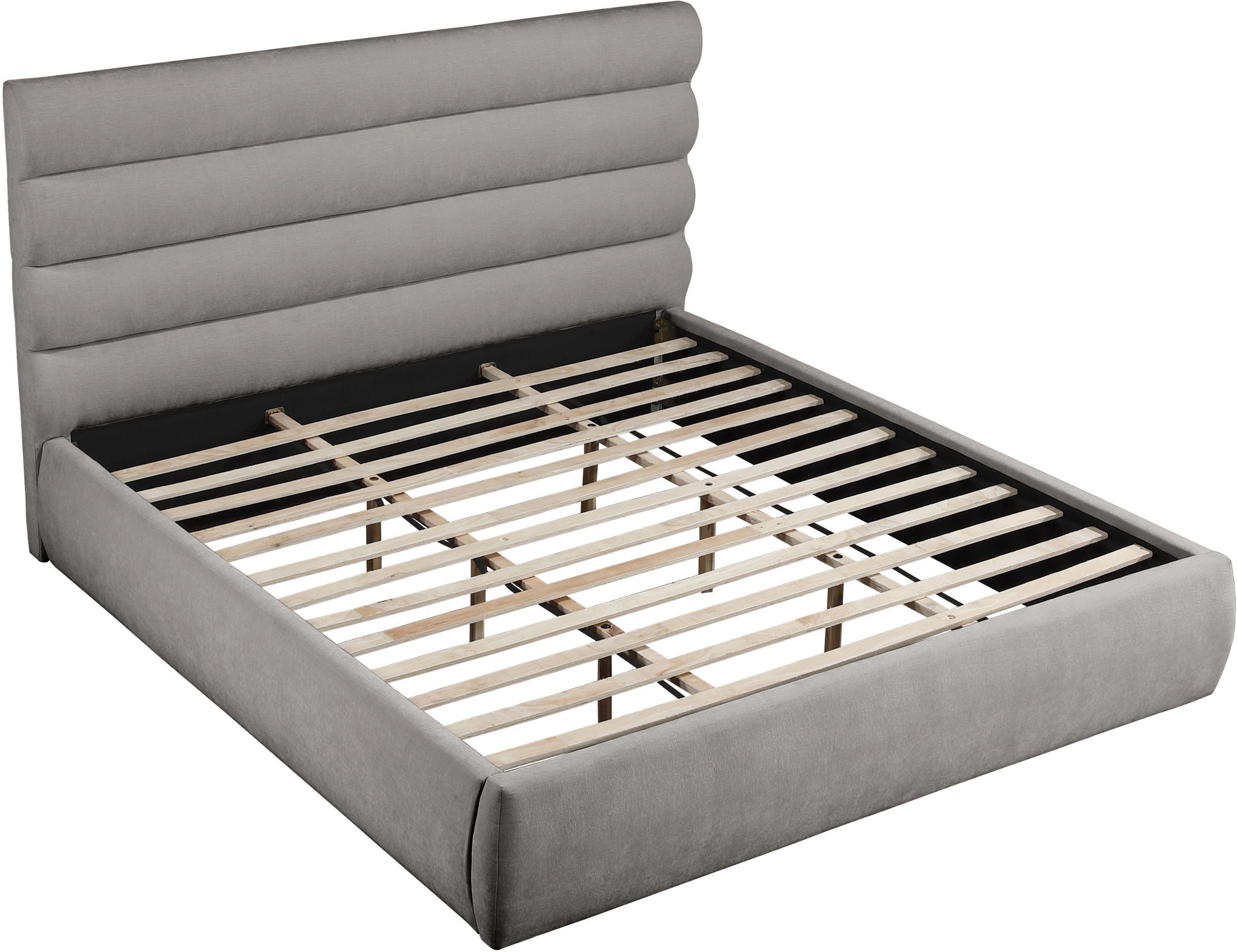 Adam - Chenille Fabric Bed With 52" Headboard