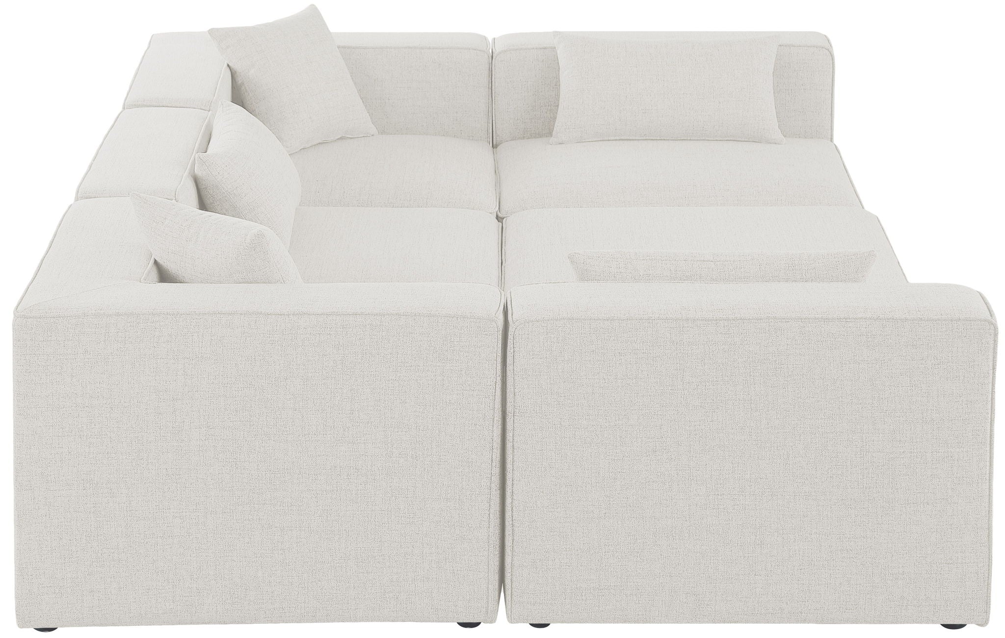 Cube - Linen 6 Piece Modular Sectional