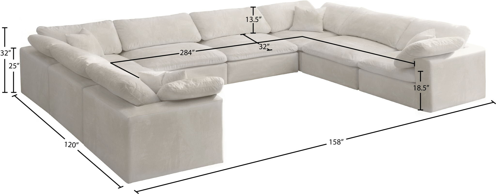 Cozy - 8 Piece Modular Sectional