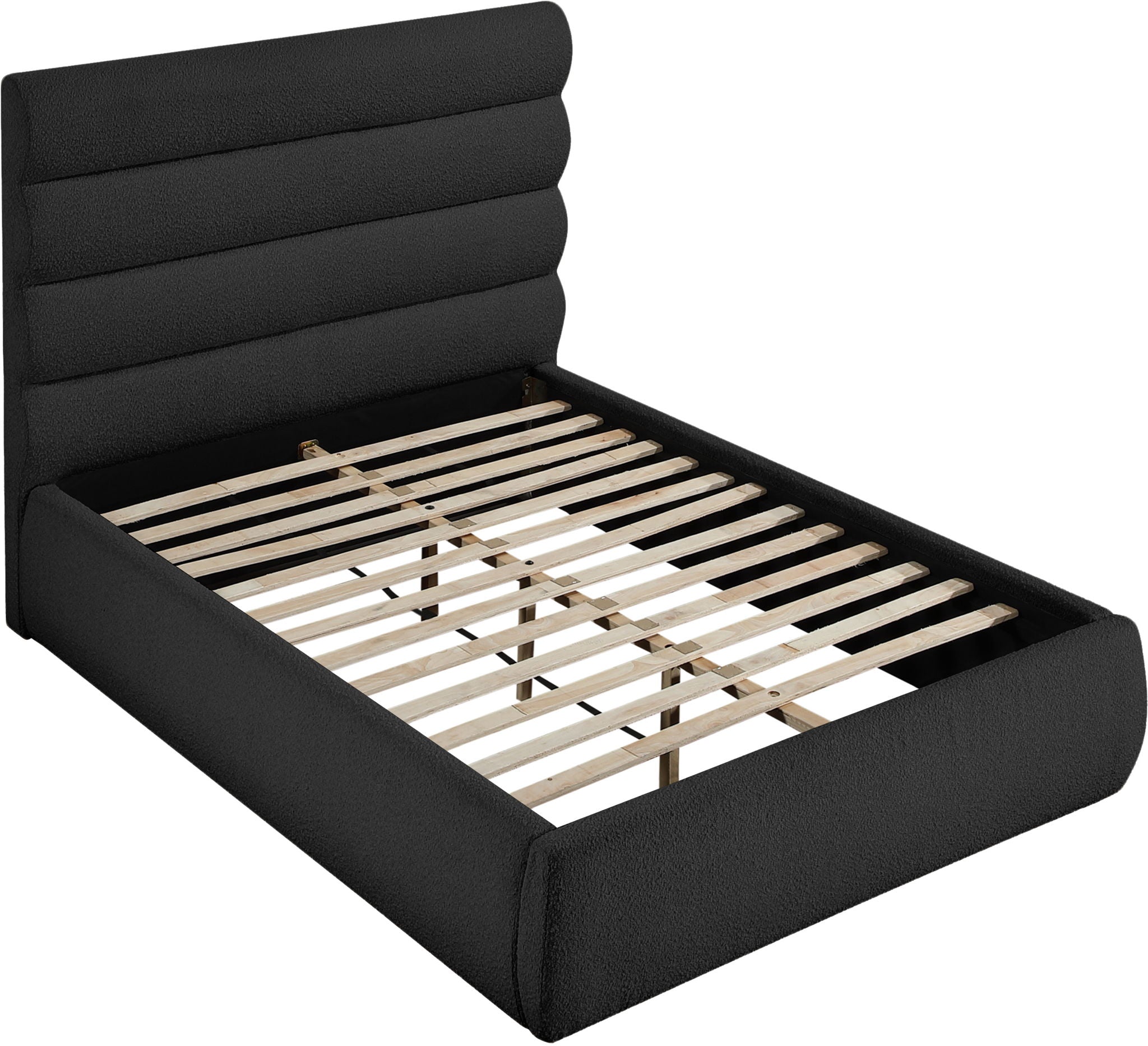 Adam - Boucle Fabric Bed With 52" Headboard