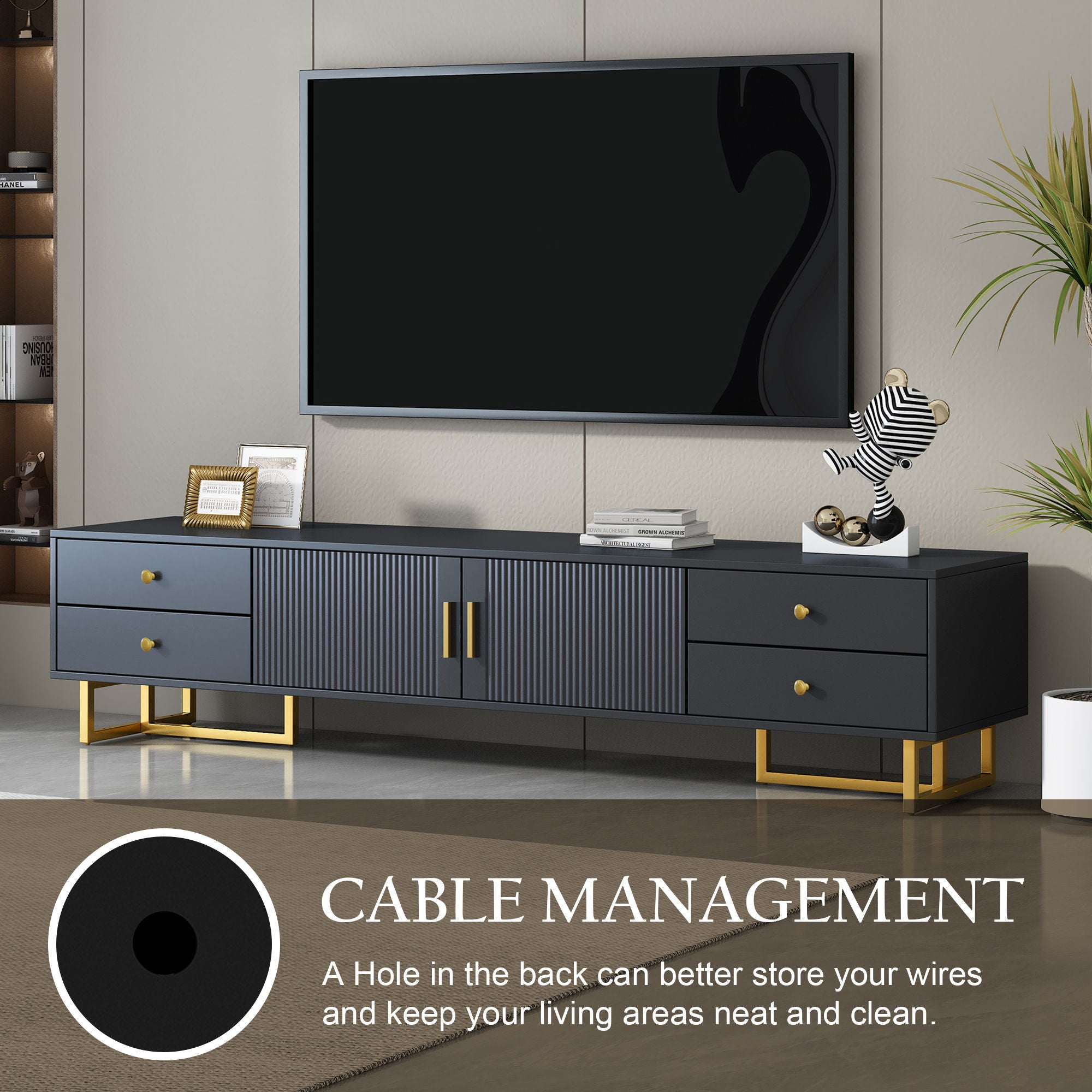 Modern TV Stand With Storage For Living Room