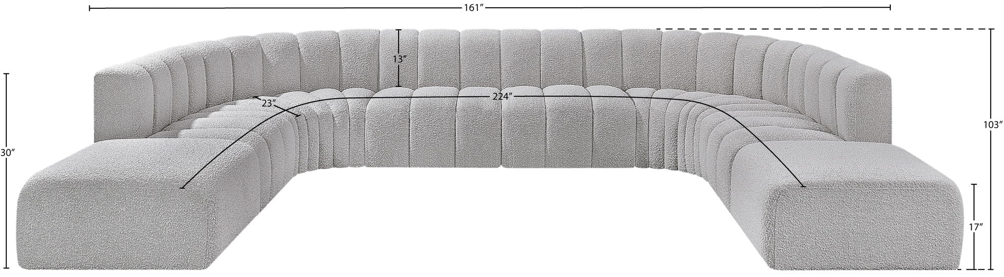 Arc - Boucle Fabric Modular Sectional