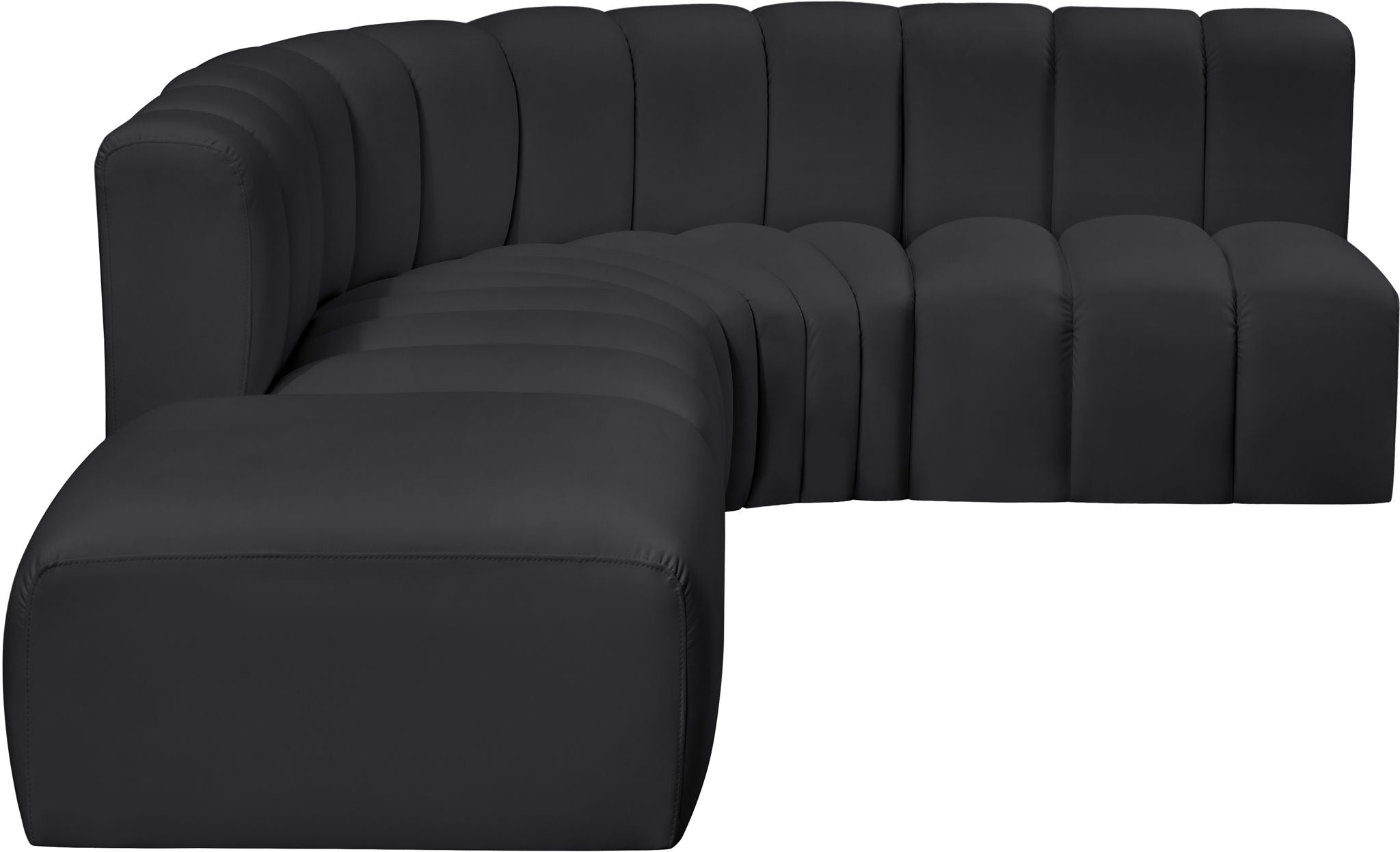Arc - Faux Leather 5 Piece Corner Modular Sofa
