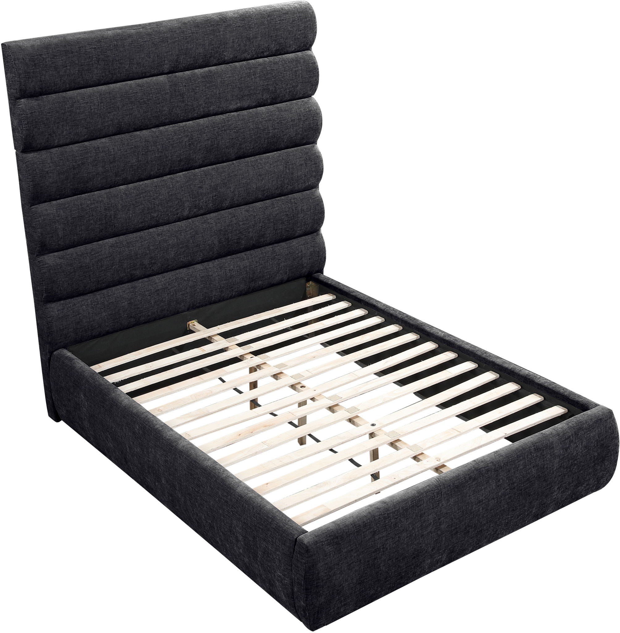 Adam - Chenille Fabric Bed With 70.5" Headboard