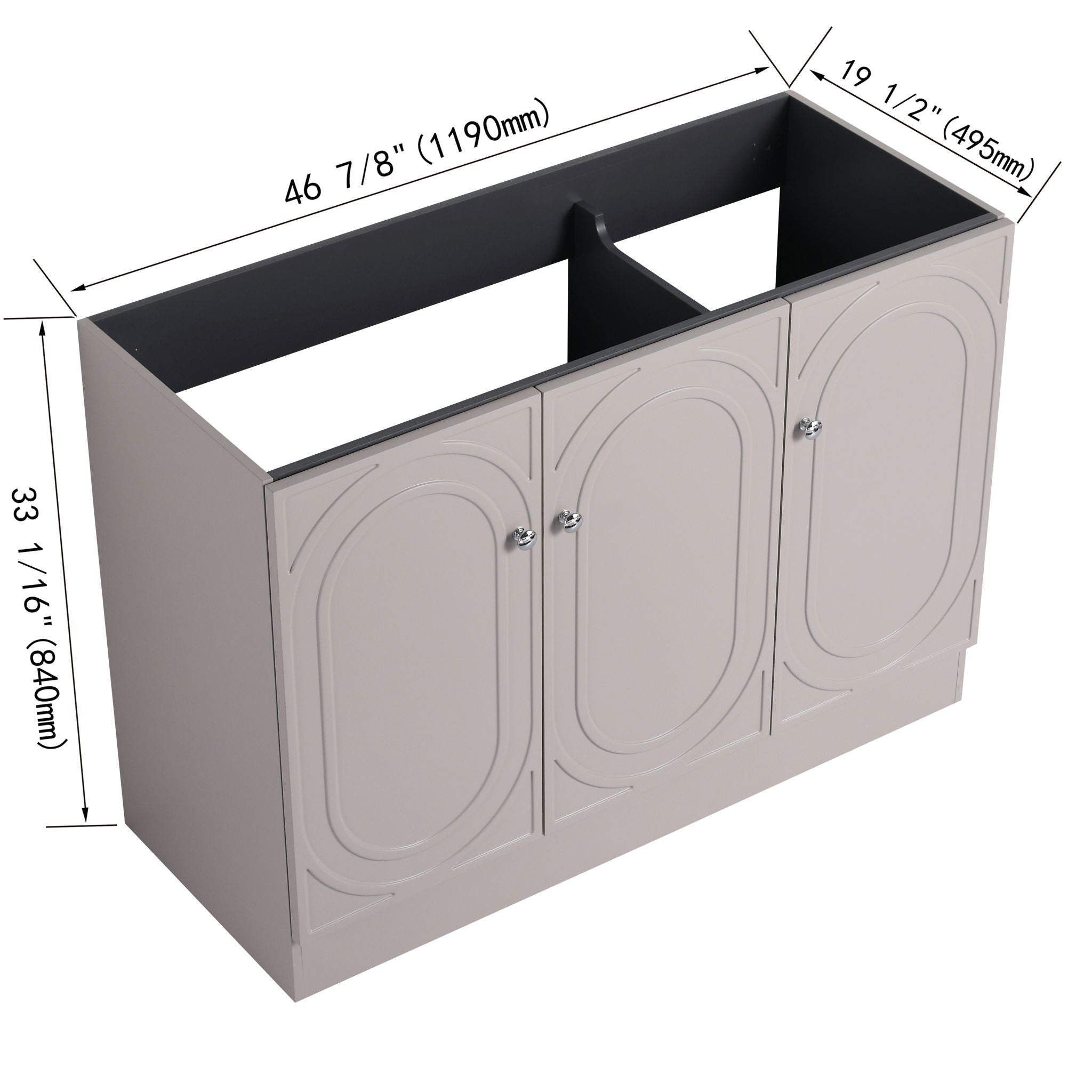 Modern Freestanding Bathroom Vanity With Soft Close Cabinet Doors