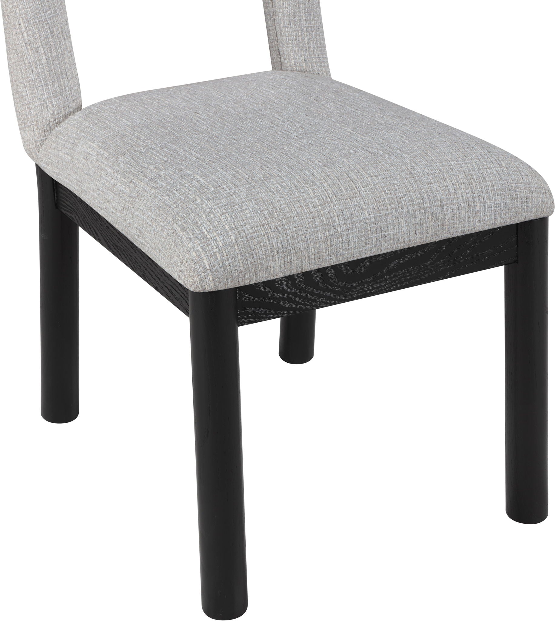 Conrad - Linen Dining Chair With Black Legs