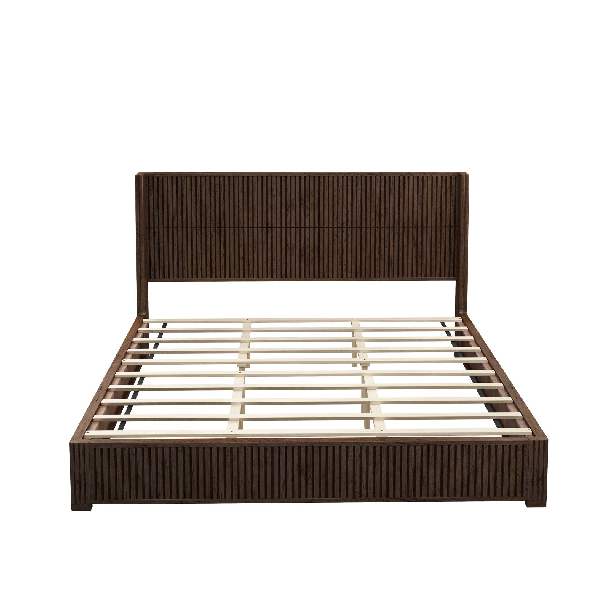 Platform Bed Frame With Headboard, Floor Standing Design