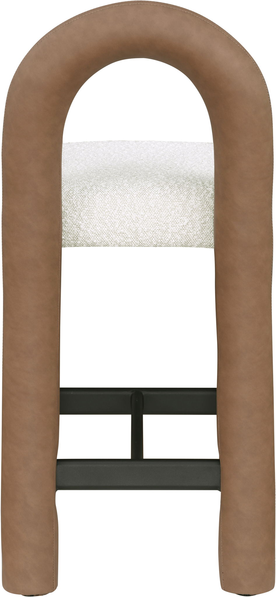Amari - Vegan Leather and Boucle Fabric Stool
